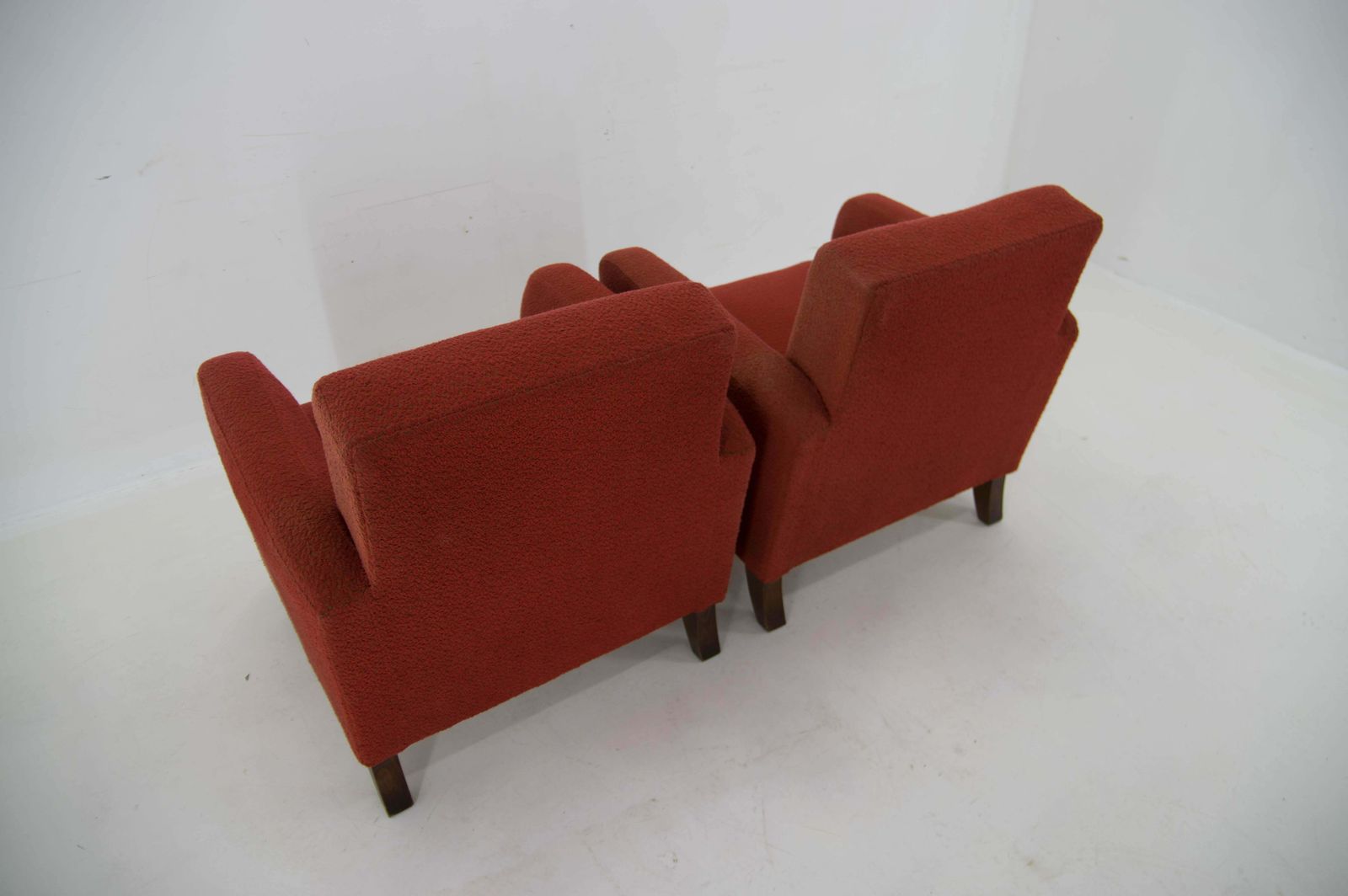 Set Of Two Art Deco Armchairs Attributed To Halabala, 1930s photo vintage