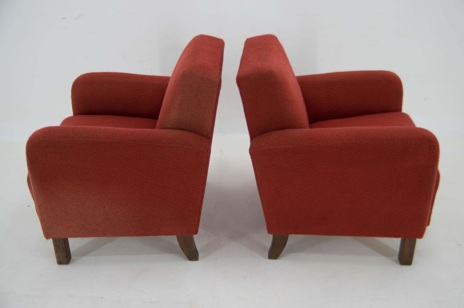 photo for sale Set Of Two Art Deco Armchairs Attributed To Halabala, 1930s
