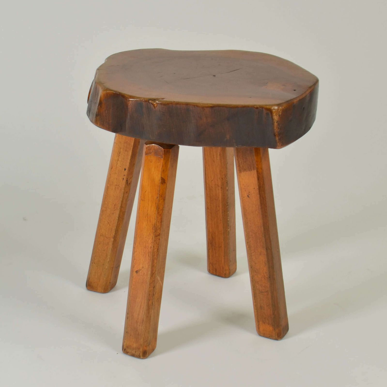 1970s Burl Wood Pair Of Side Tables photo vintage