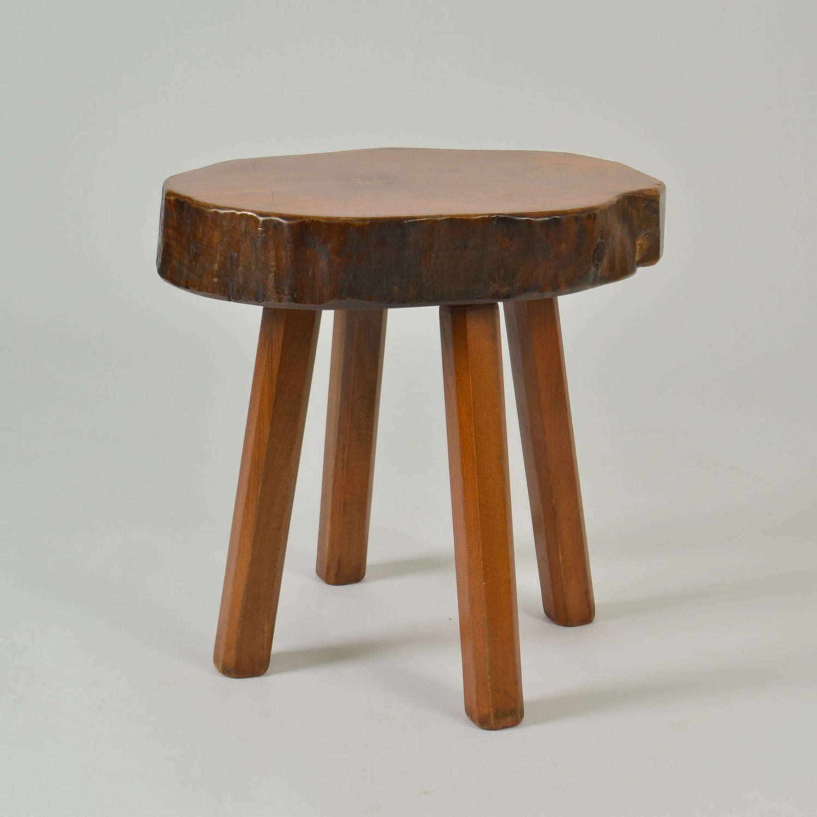 photo furniture 1970s Burl Wood Pair Of Side Tables