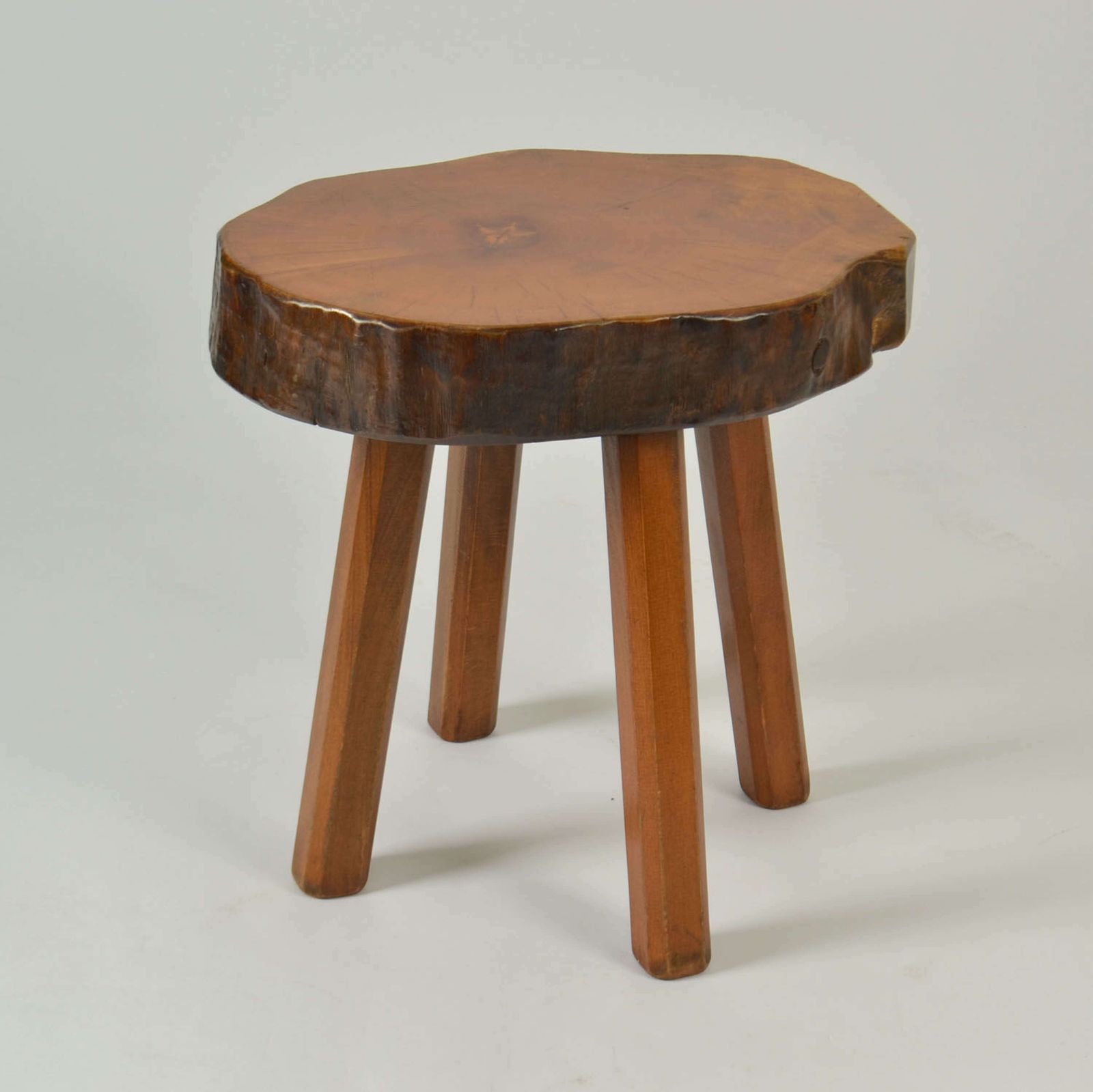 photo for sale 1970s Burl Wood Pair Of Side Tables