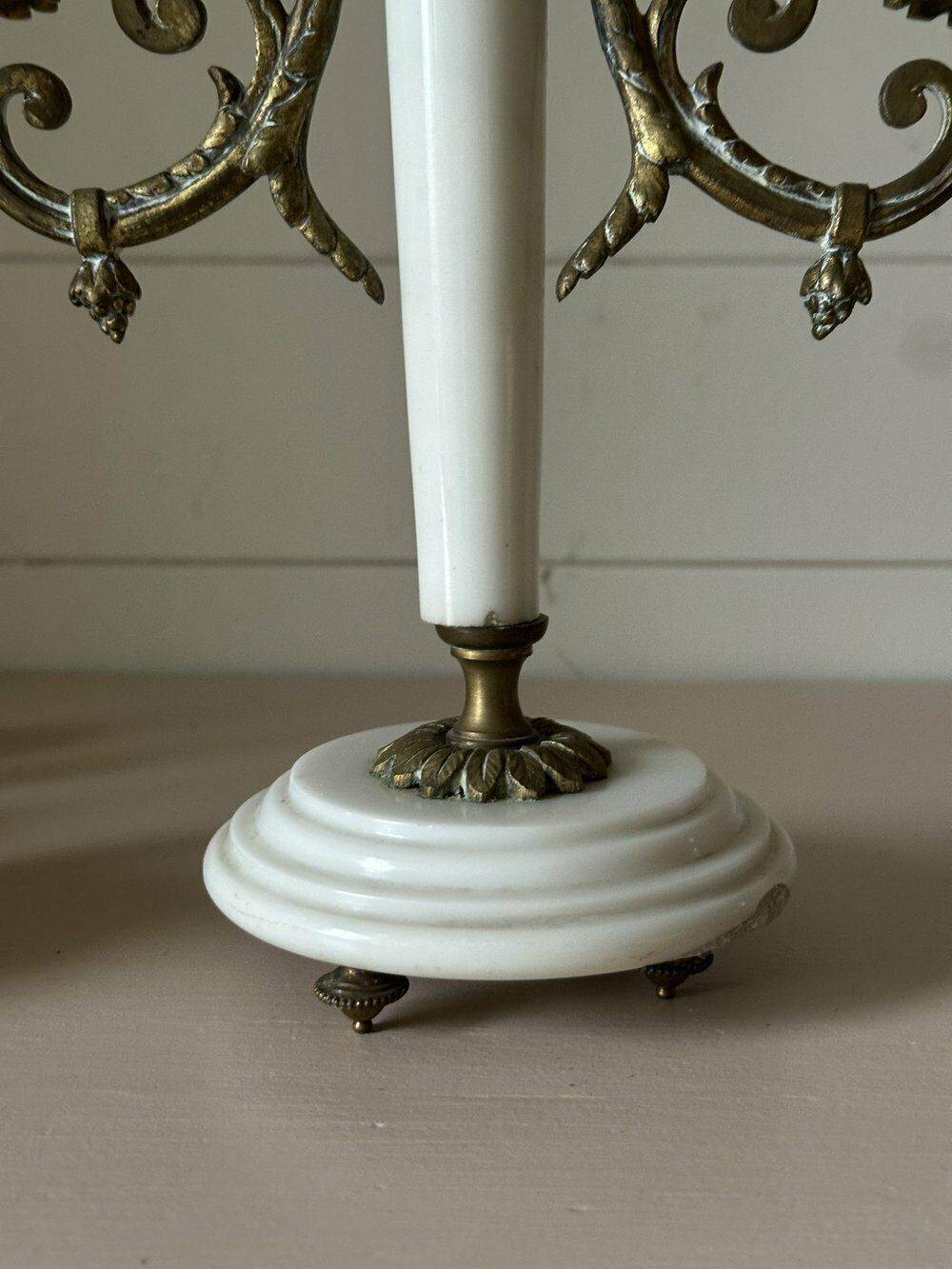 Pretty Antique 19th Century Marble And Bronze Candelabra photo furniture