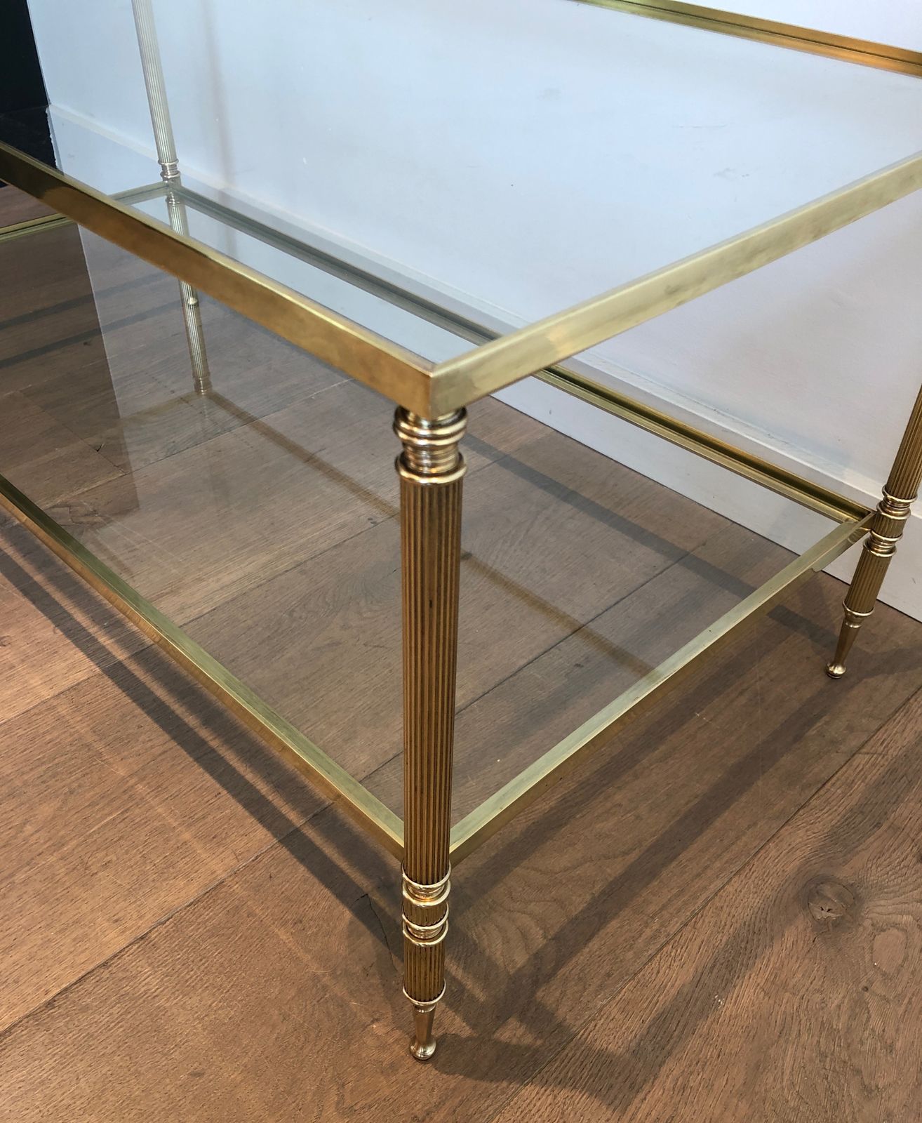 photo buy Brass Rectangular Coffee Table In The Style Of Maison Jansen. Circa 1940