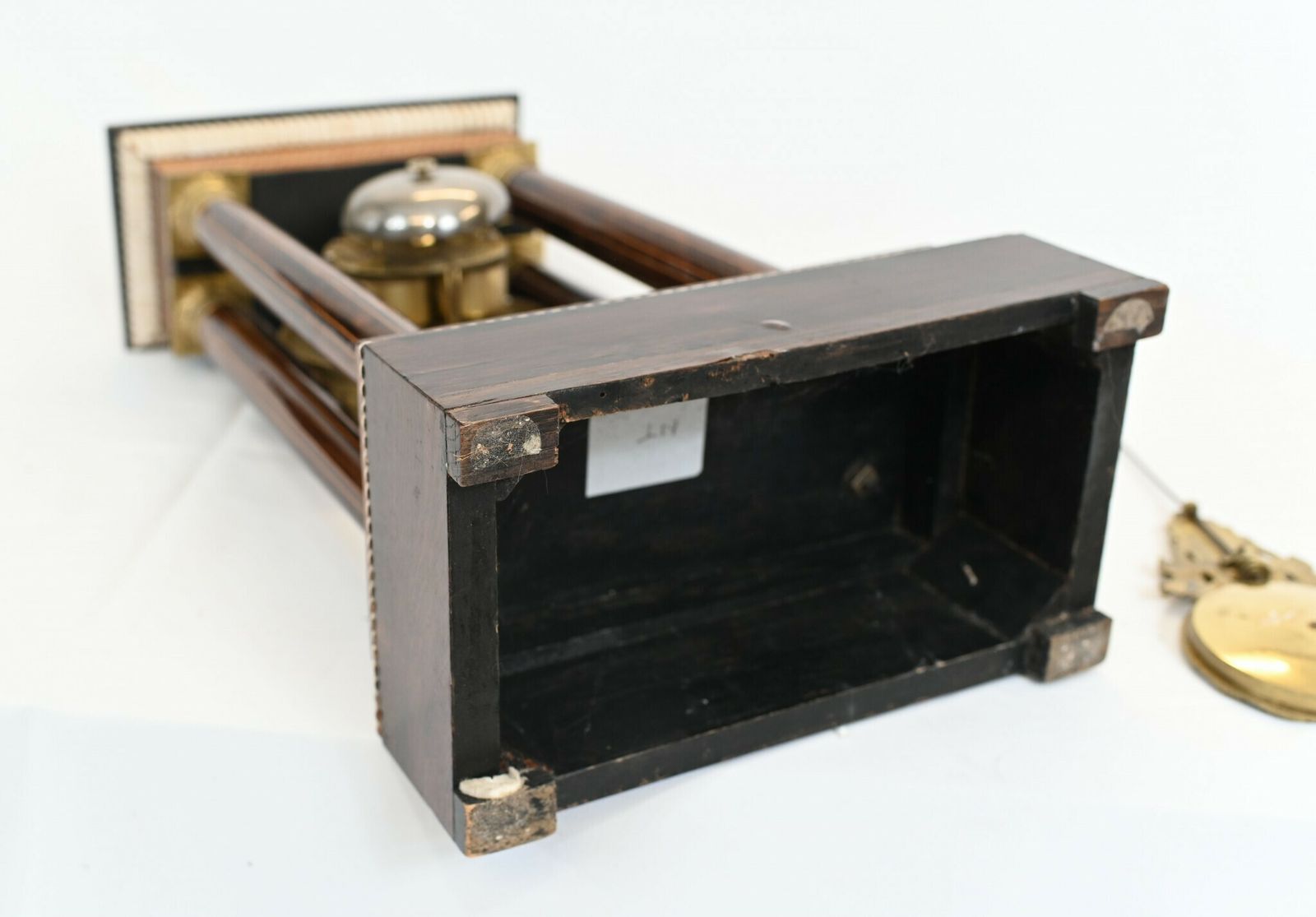 Charles X Portico Clock French Mantle Inlay 1810 photo for sale
