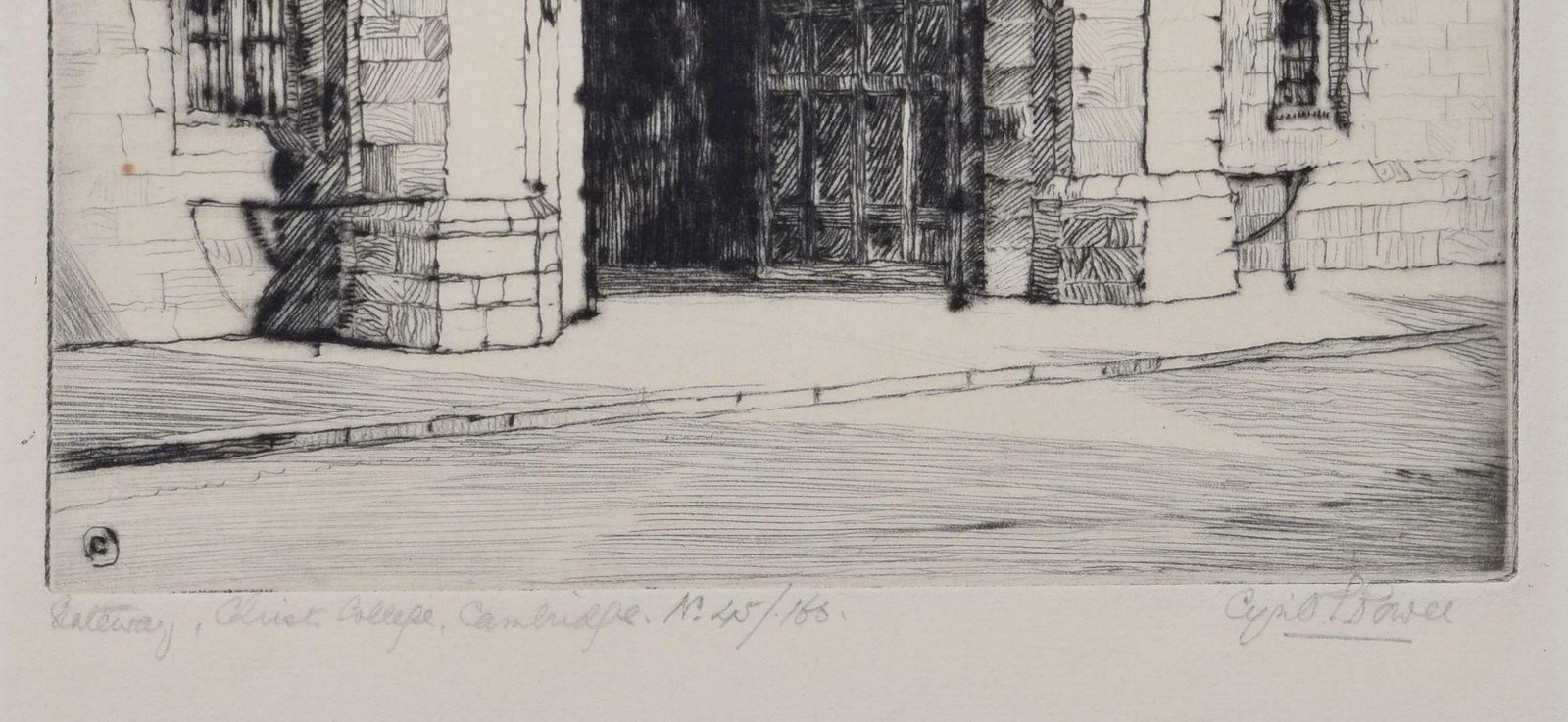Cyril Power Christ's College, Cambridge Etching By Cyril Power photo 825.0