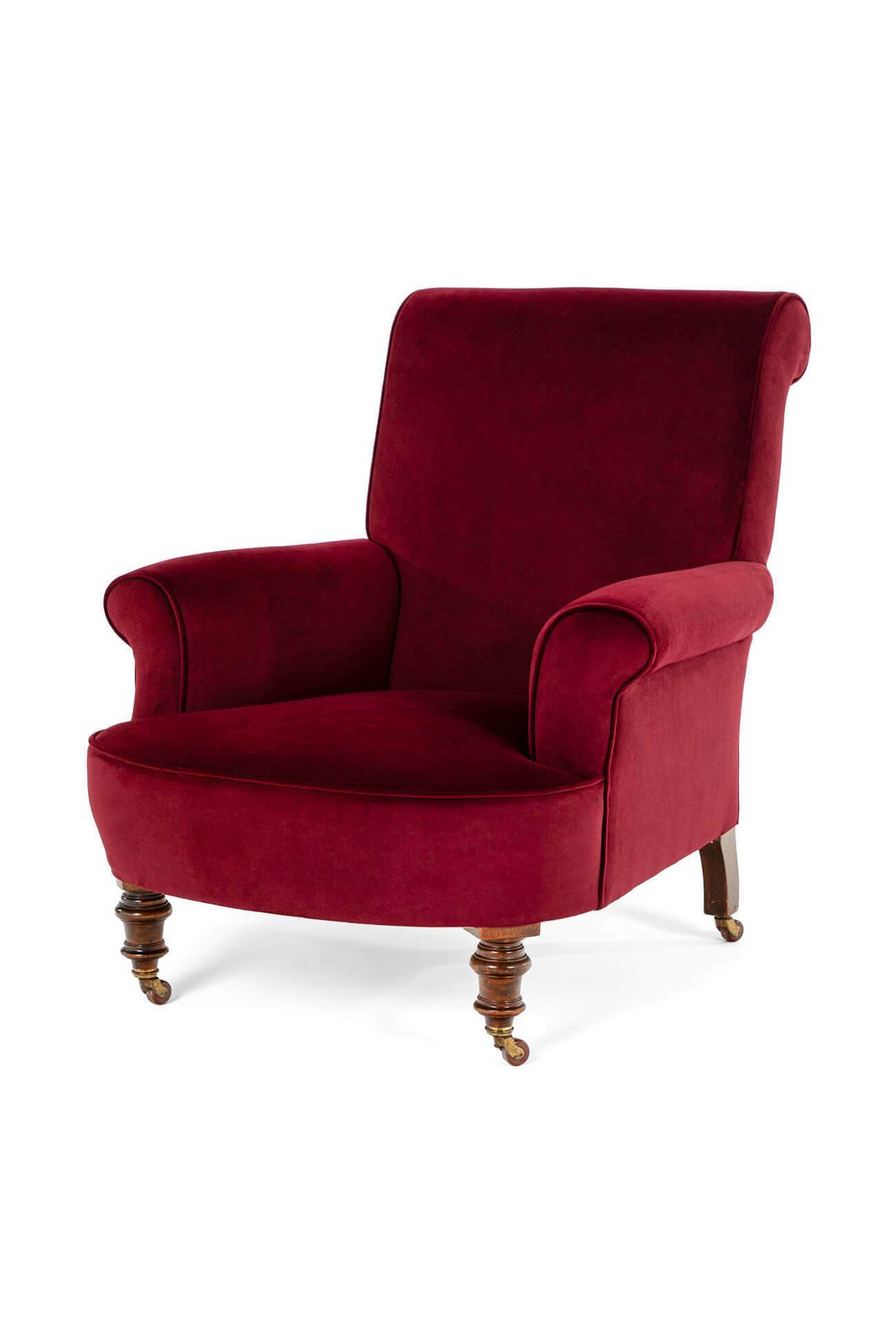 Victorian Velvet Armchair, 1800s photo furniture