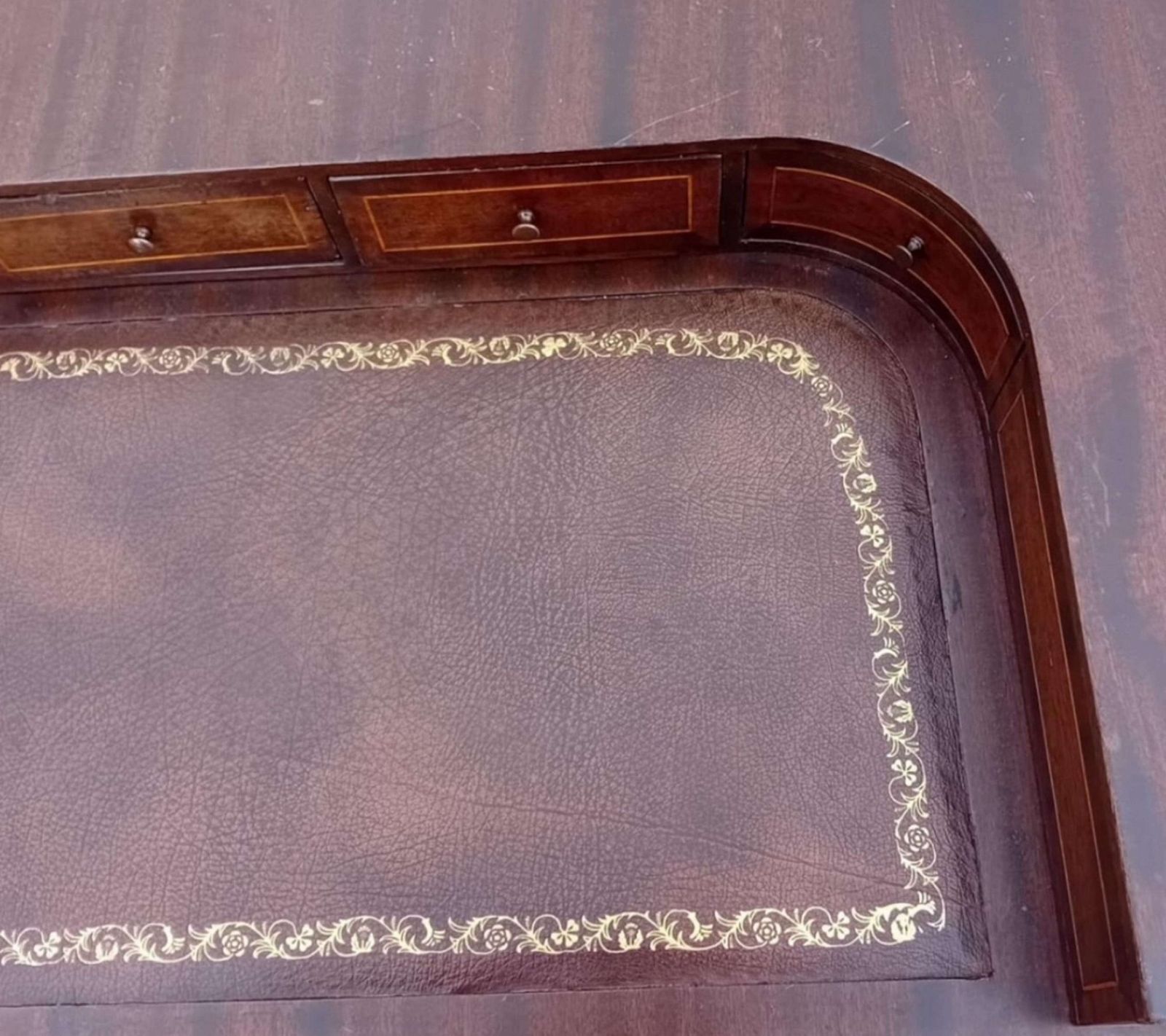 An Attractive Mid Century Carlton House Style Desk photo vinterior