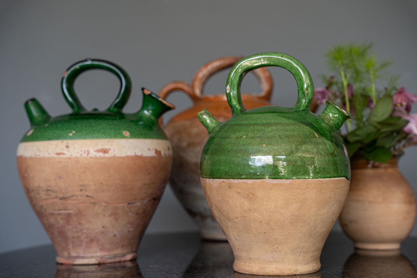 A Pair Of Antique French Glazed Jugs Or Pots photo furniture