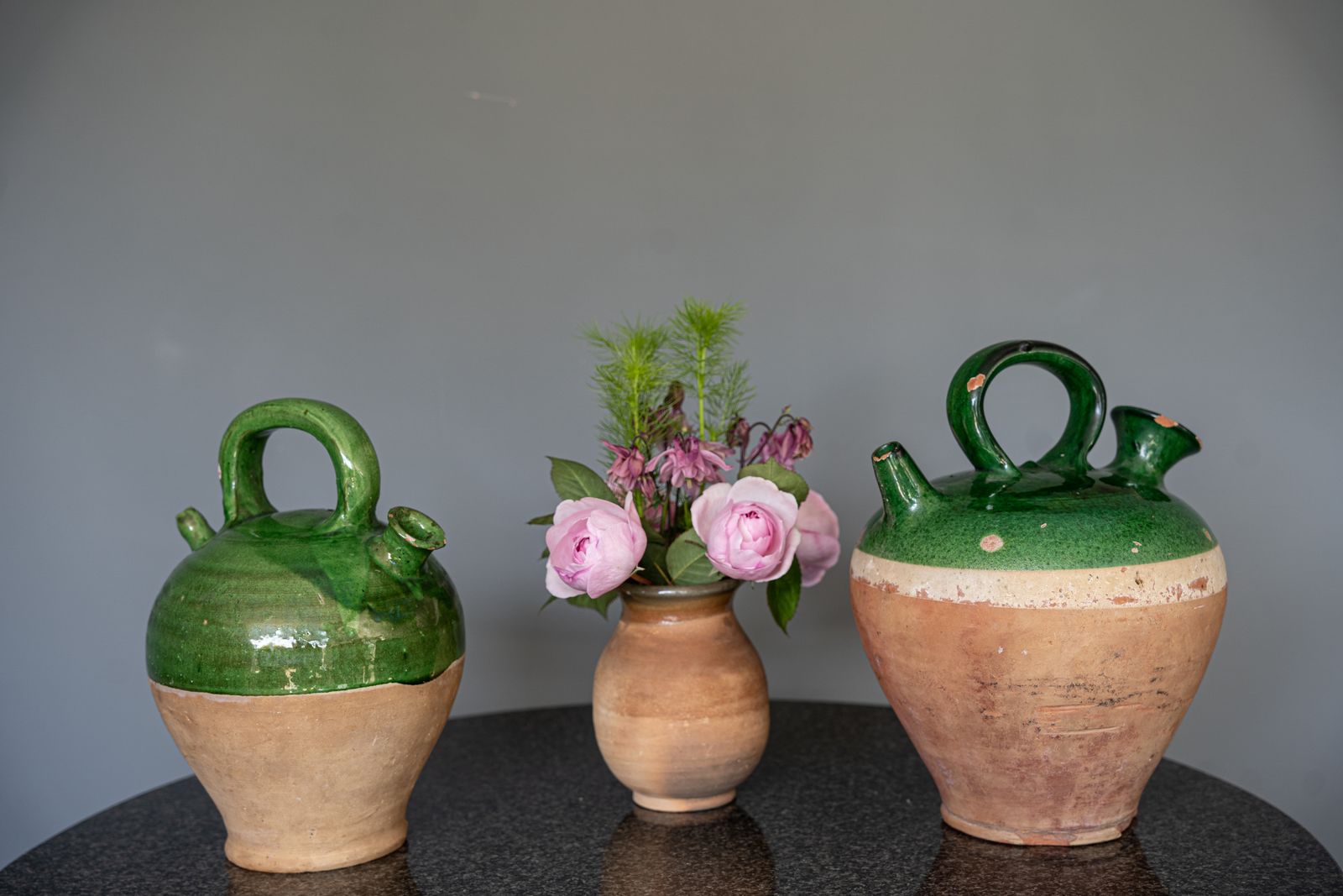 A Pair Of Antique French Glazed Jugs Or Pots photo vinterior