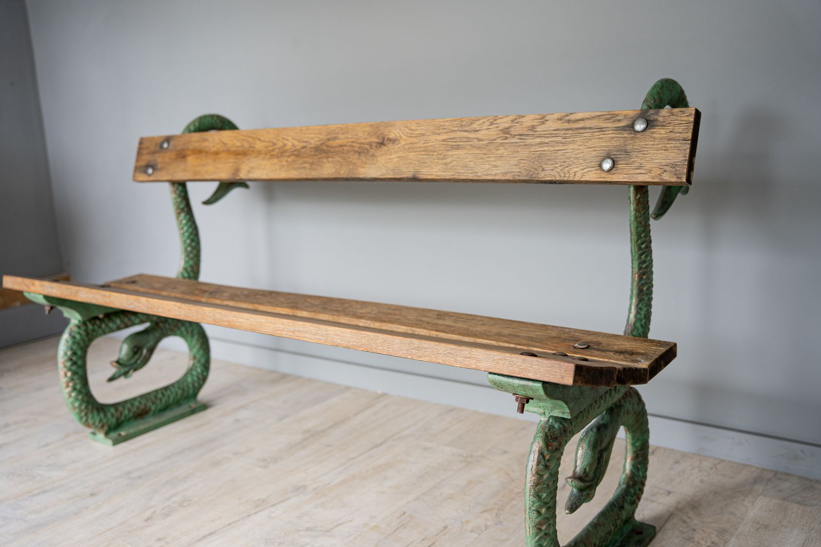 photo for sale Cast Iron Serpent Garden Bench