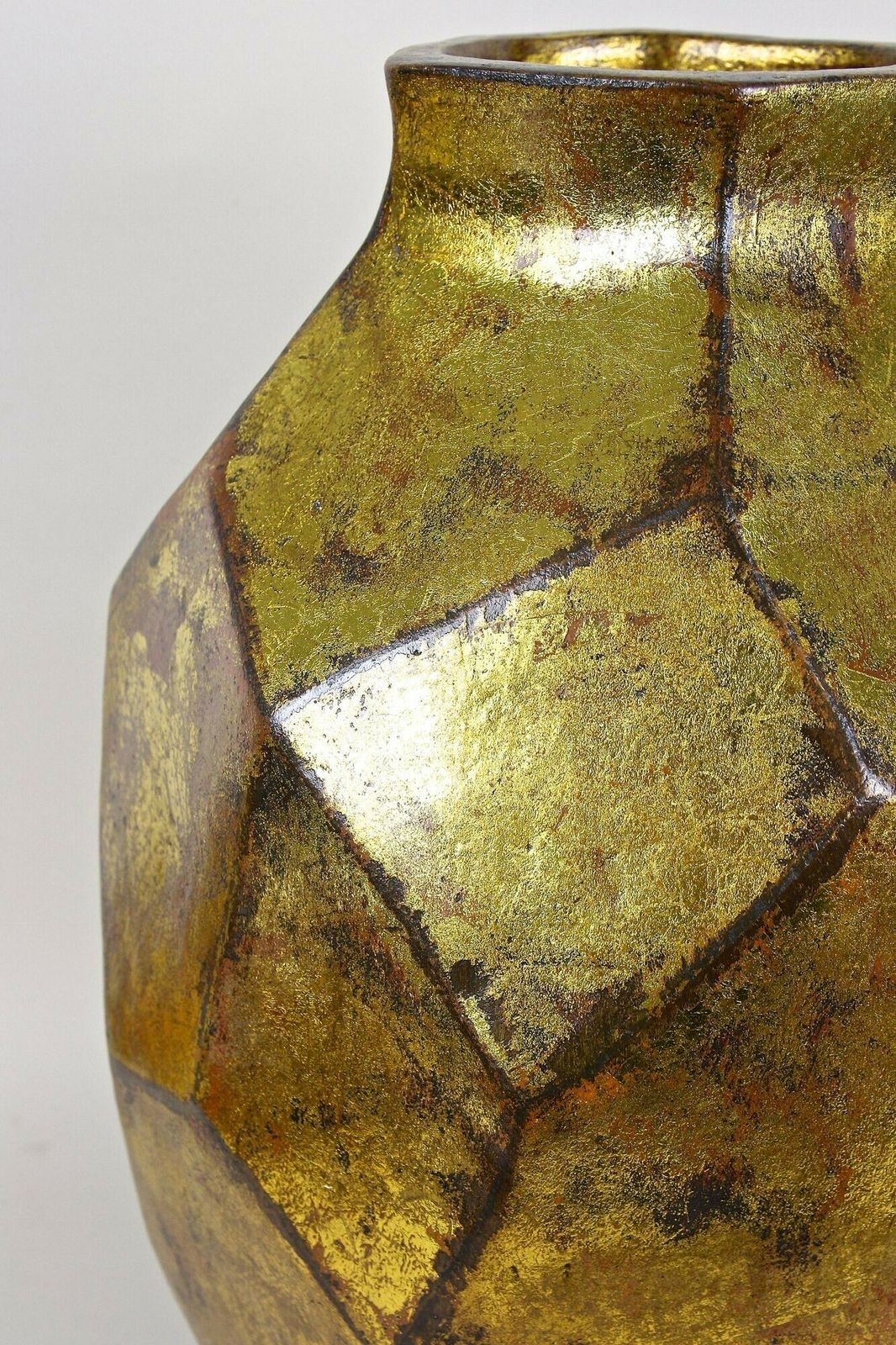 Golden Contemporary Ceramic Vase, Organic Modern Style, New 2024 photo 1230.0