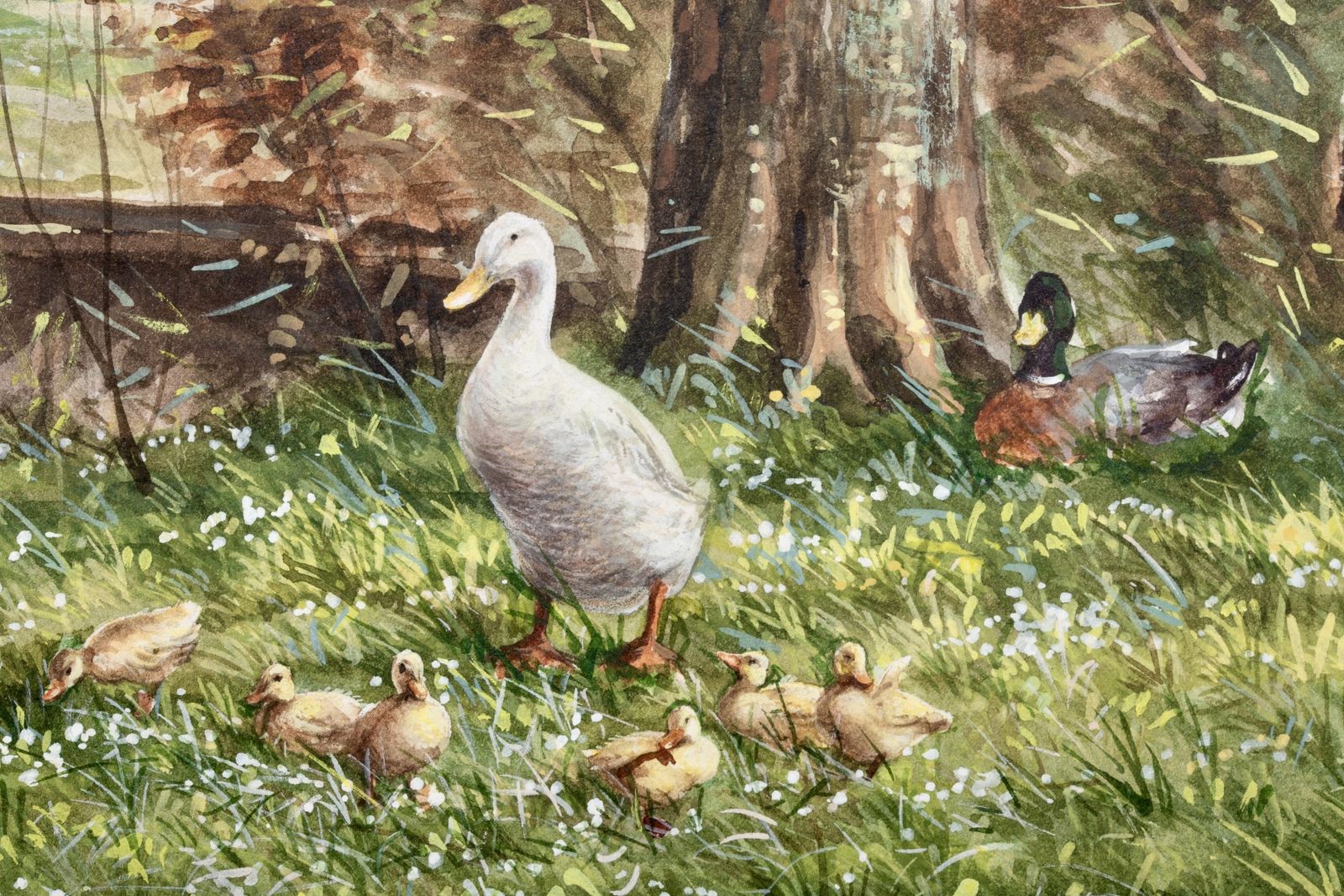 Constant David Ludovic Artz (Paris 1870 – 1951 Soest)   'Family Of Ducks' photo buy