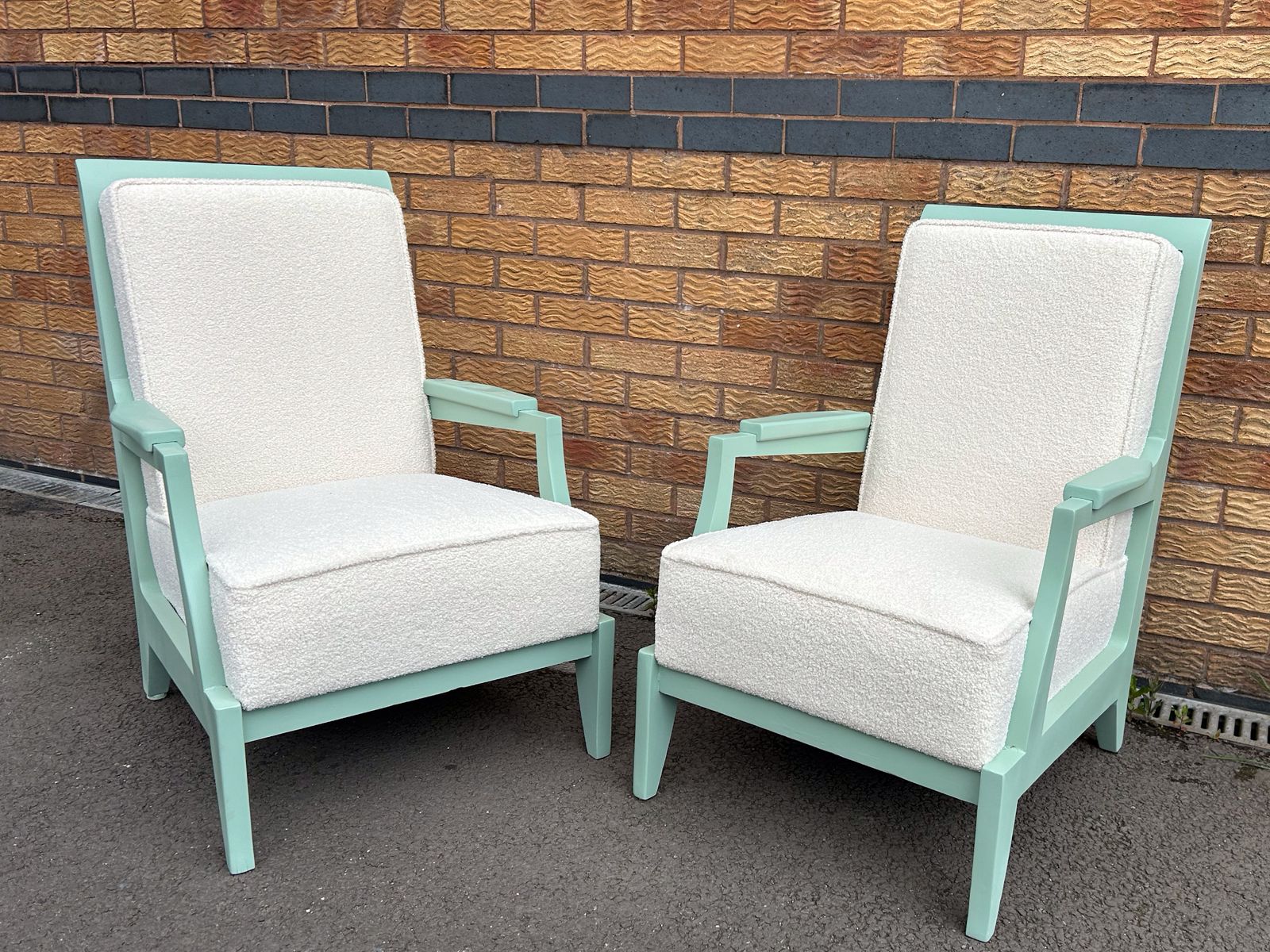 A Pair Of Chairs, 1940s, Oak, Vintage photo Furniture