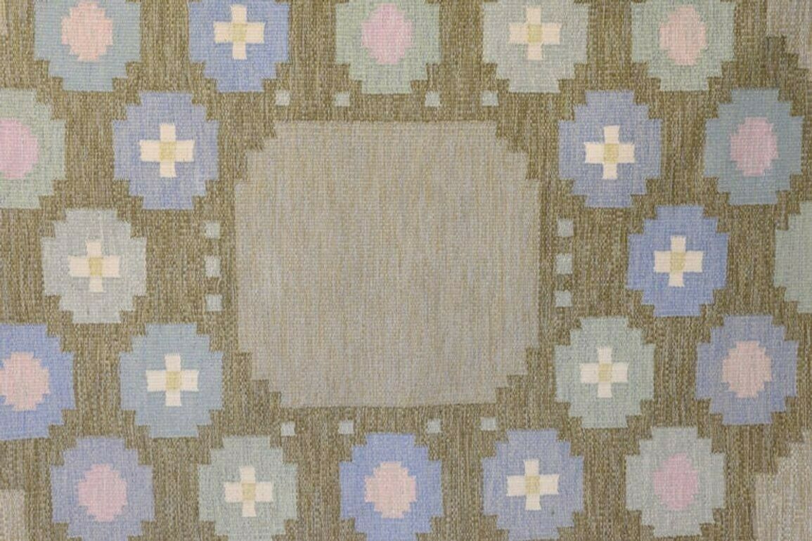 Mid Century Swedish Kilim By Anna Johanna Angstrom photo for sale