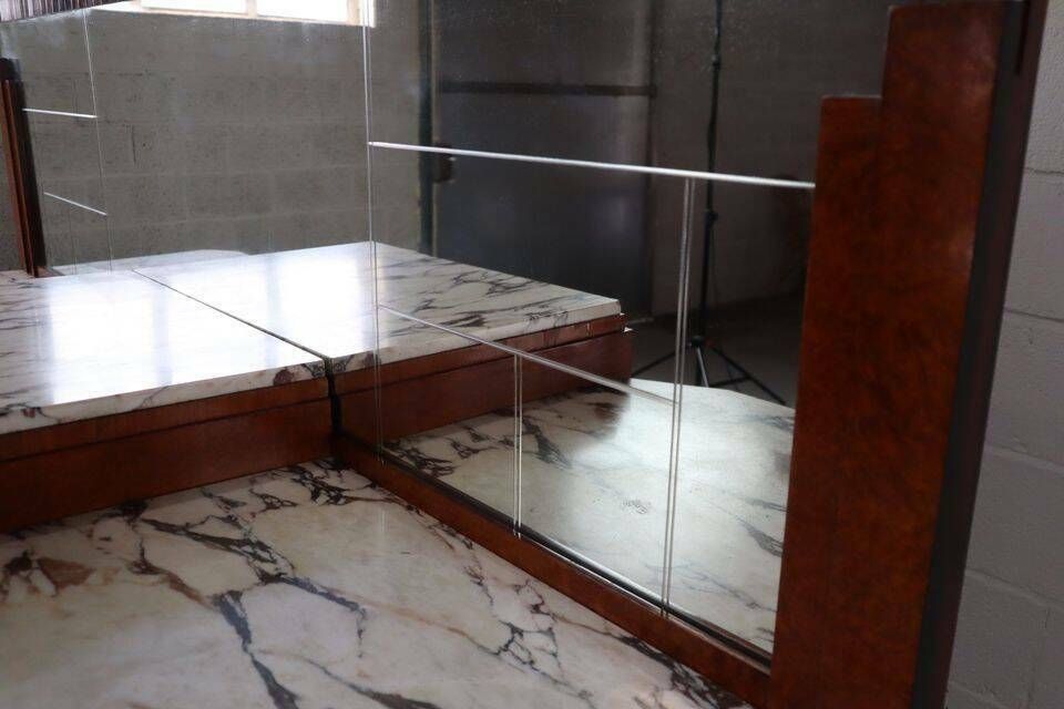 Buffet Art Déco, ébène De Macassar Et Loupe De Noyer, 1920 1930 photo vintage