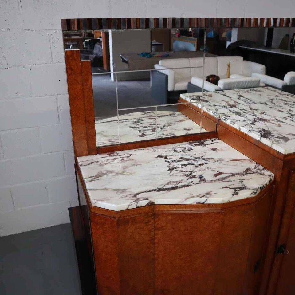 photo for sale Buffet Art Déco, ébène De Macassar Et Loupe De Noyer, 1920 1930