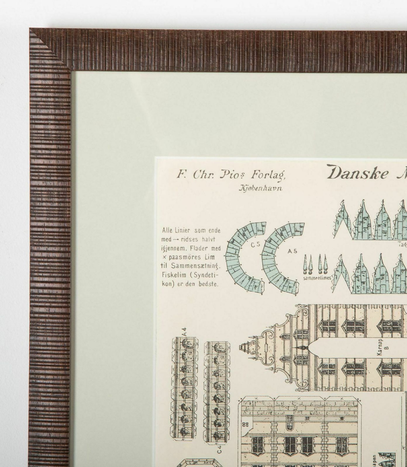 20th Century Architect Plans Of A Frederiksborg Castle, Denmark photo vinterior