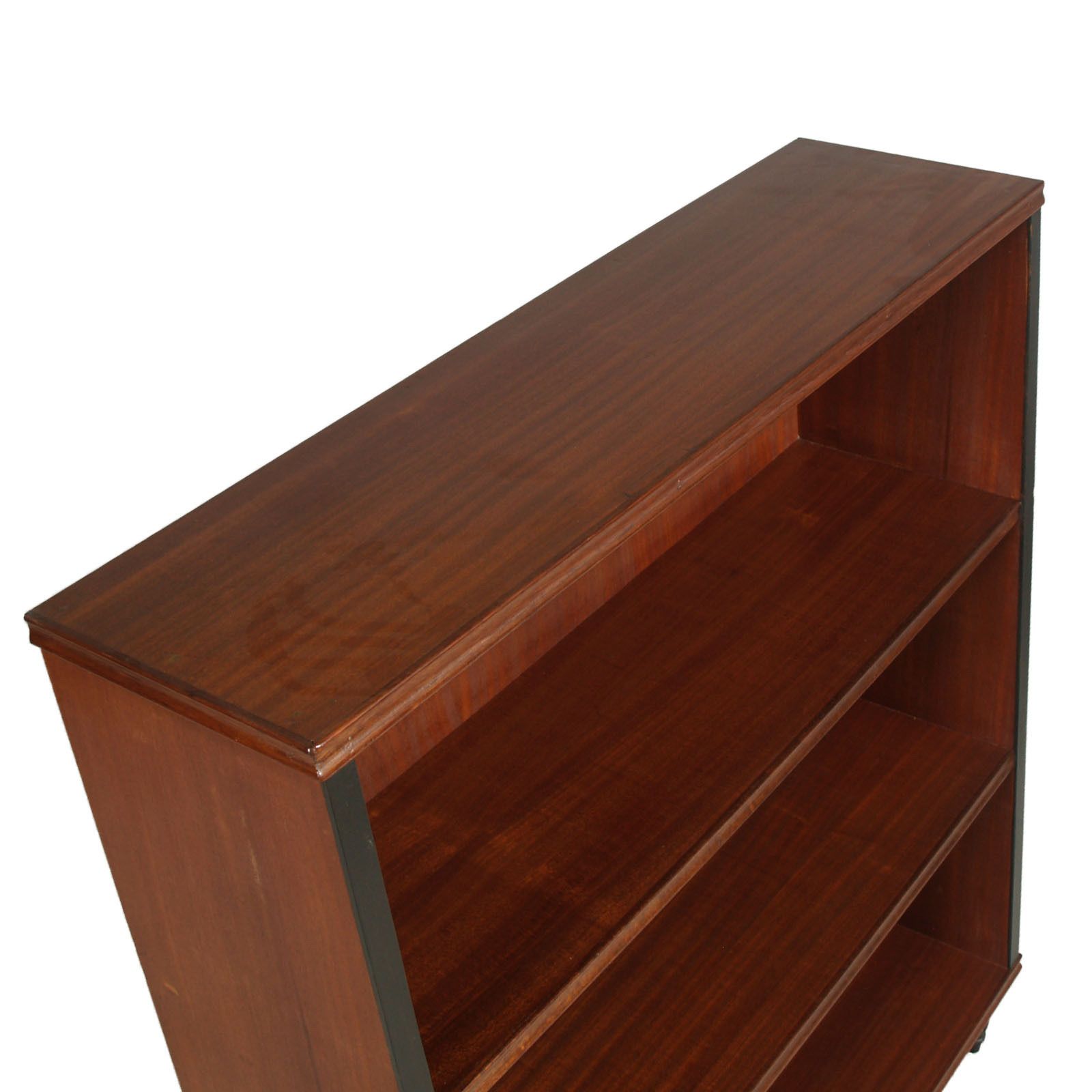1930s Italy, Art Decò, Bookcase In Walnut And Mahogany By Meroni & Fossati ,Wax Polished photo vintage