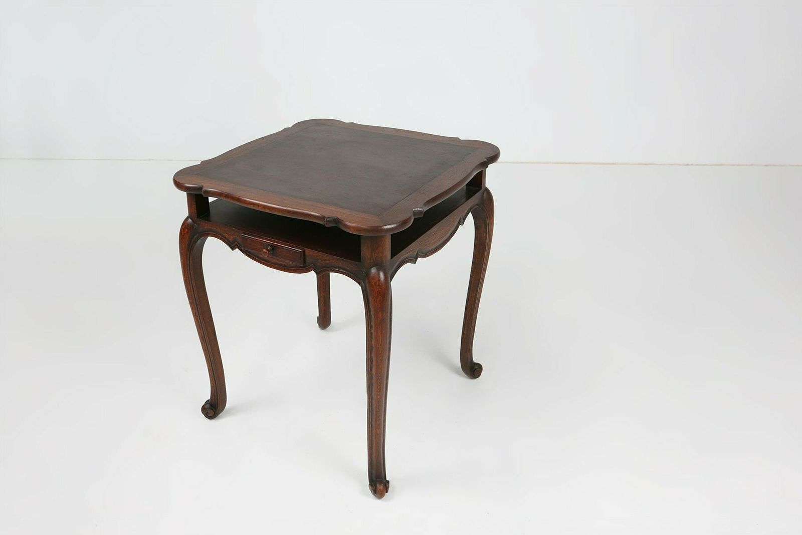 French Card Table In Wood With 2 Drawers, 1890s photo for sale