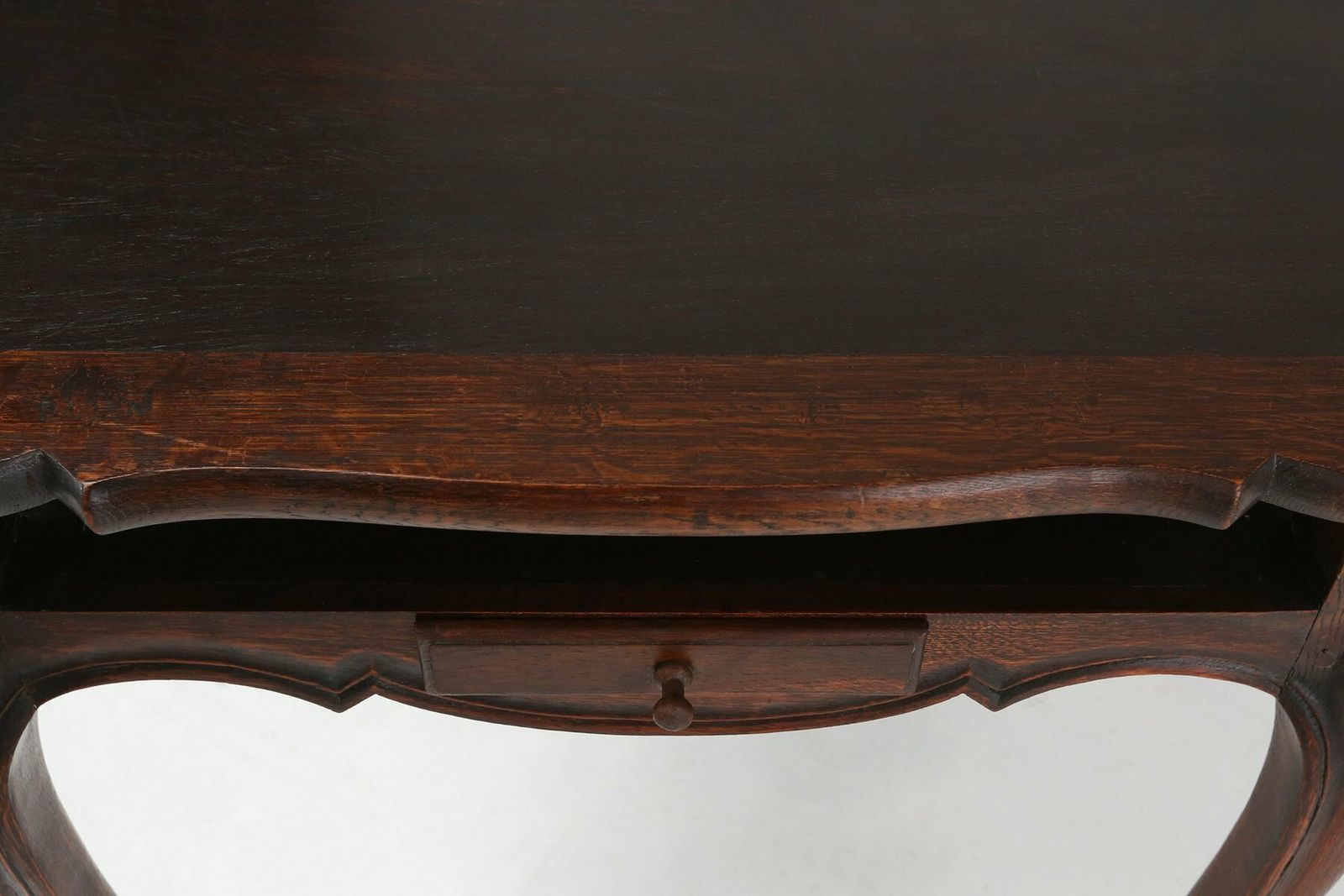 French Card Table In Wood With 2 Drawers, 1890s photo vinterior