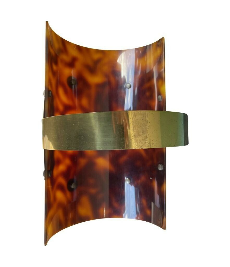An Italian 1970s Faux Tortoise Shell And Brass Magazine Rack photo for sale
