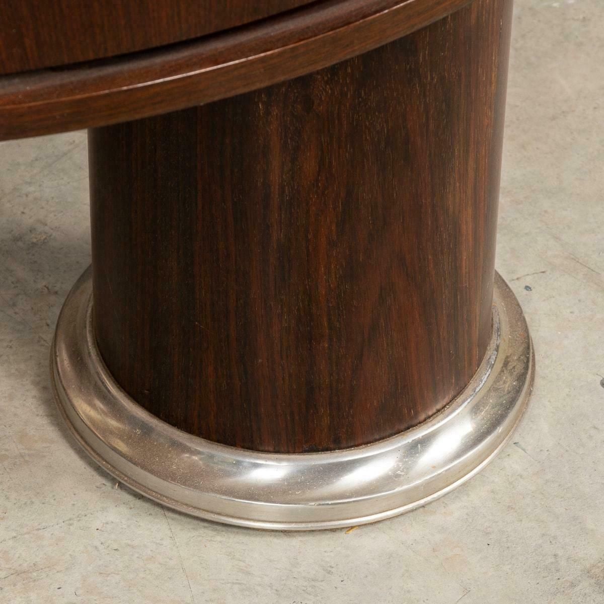 5595.0 20th Century Italian Standing Dry Bar In Hardwood & Cream Laminate C.1970 photo