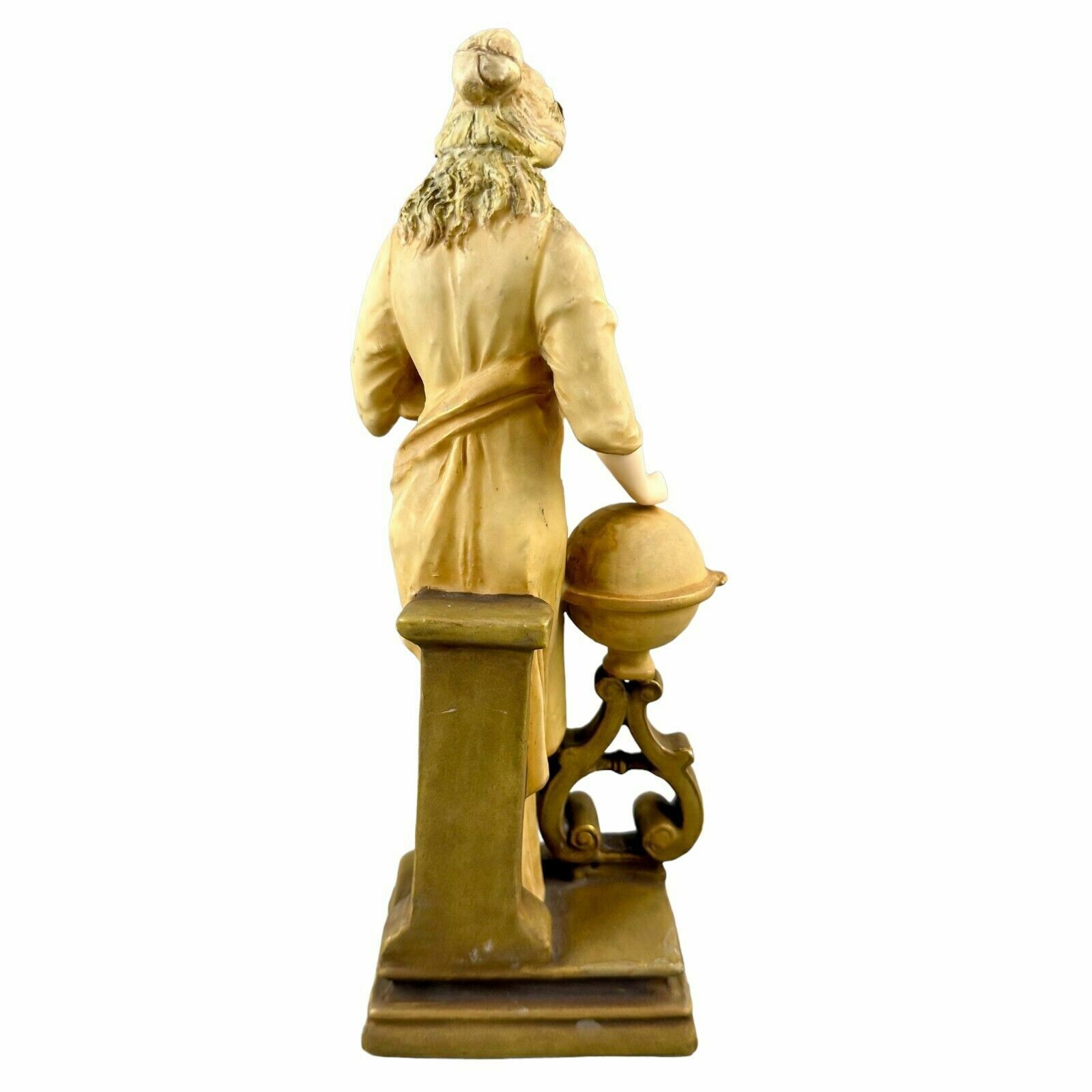 Antique Art Nouveau Ernst Wahliss Turn Wein Porcelain Figurine Woman "Geography" photo Home Decor