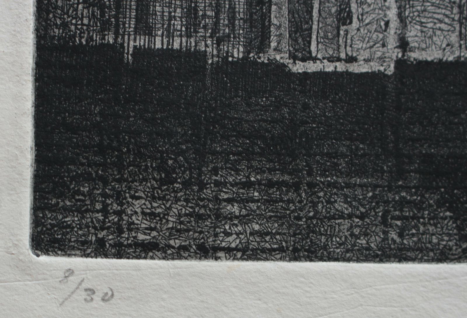 Framed  Etching By Viktor Kuusela Signed And Dated photo for sale