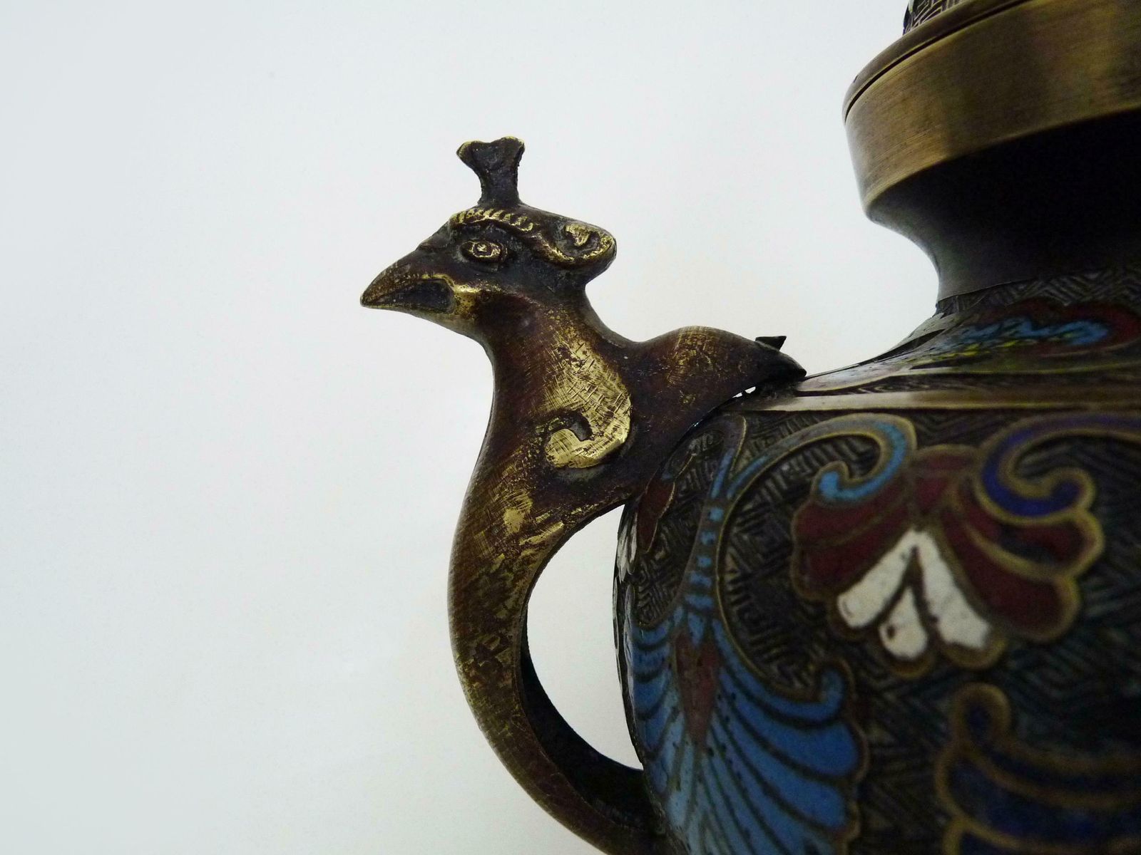 Important Incense Burner, Bronze And Cloisonné, Late 19th Century photo vinterior