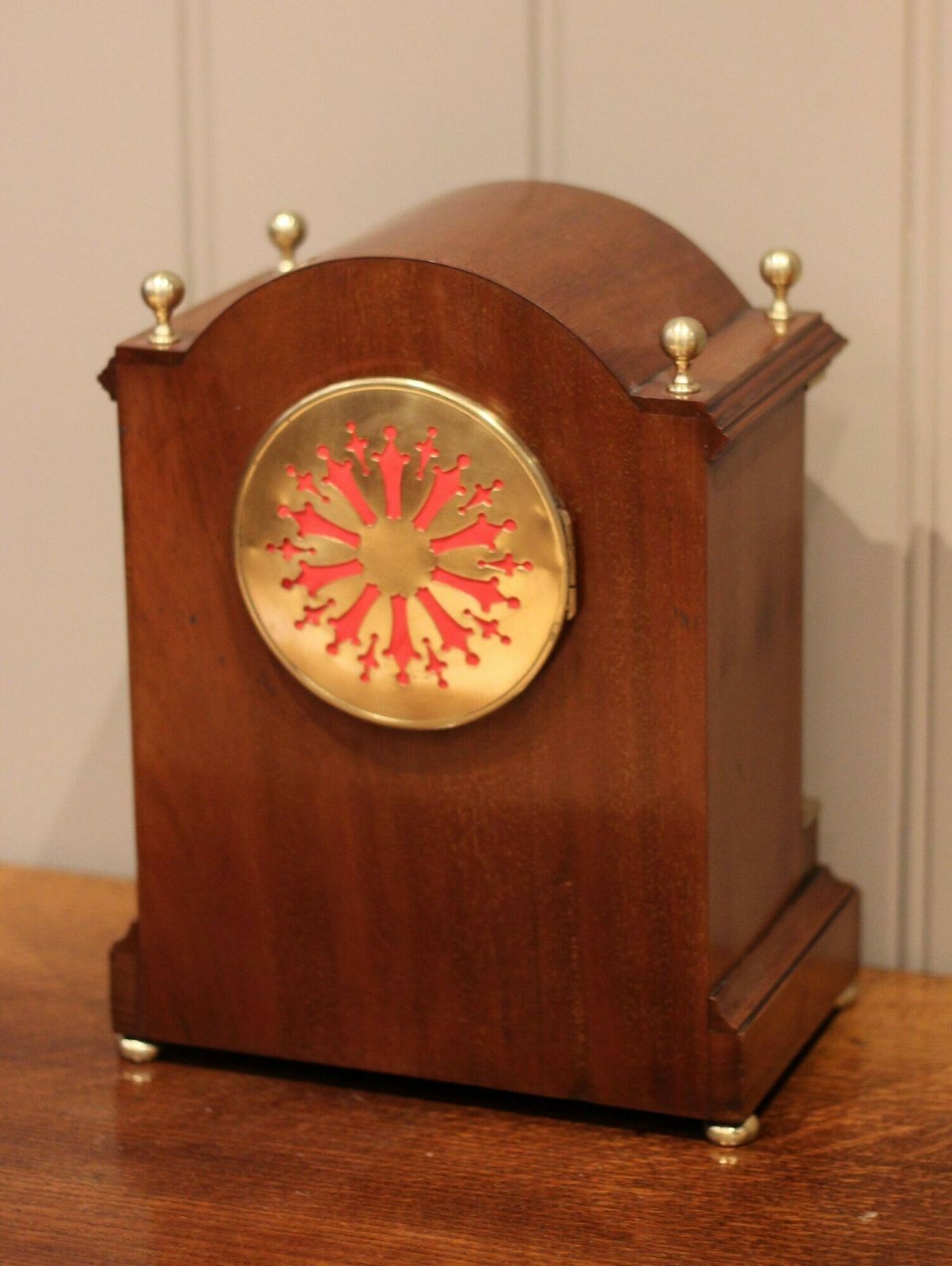 photo buy Mahogany And Inlay Arch Top Bracket Clock