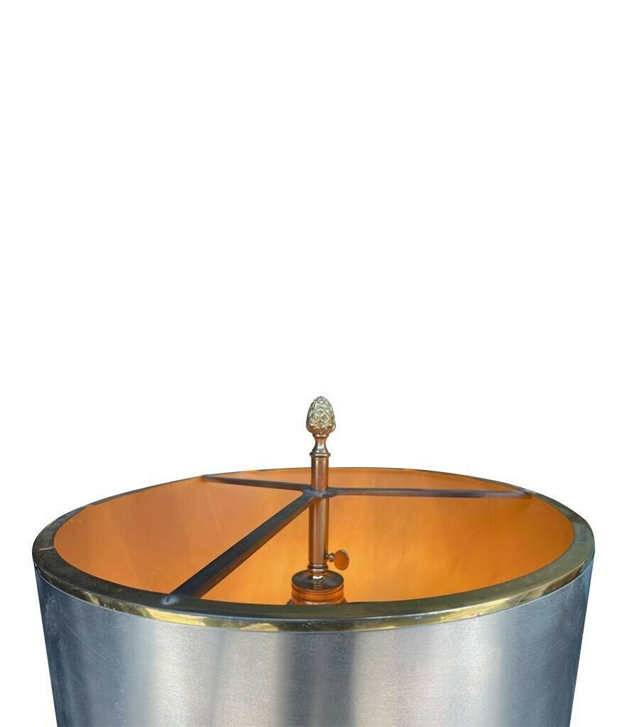 photo for sale An Orignal 1960s Maison Charles "Lotus" Lamp With Spun Metal Shade