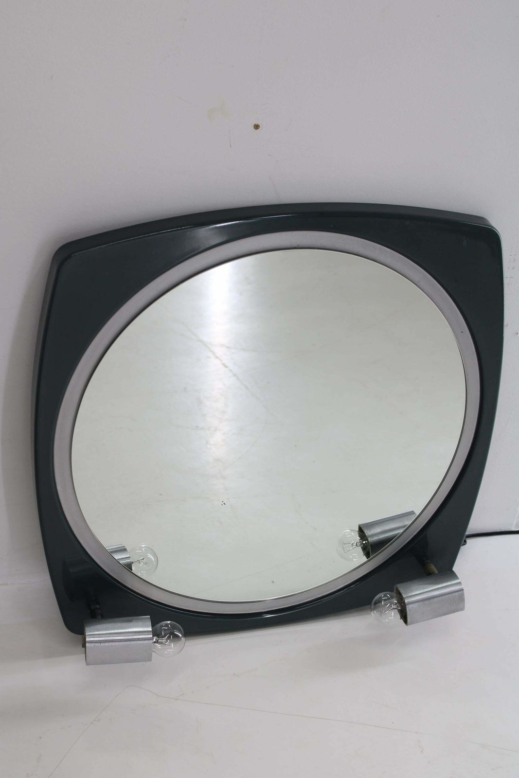 1970s Mirror With Lights By Thema , Italy photo furniture
