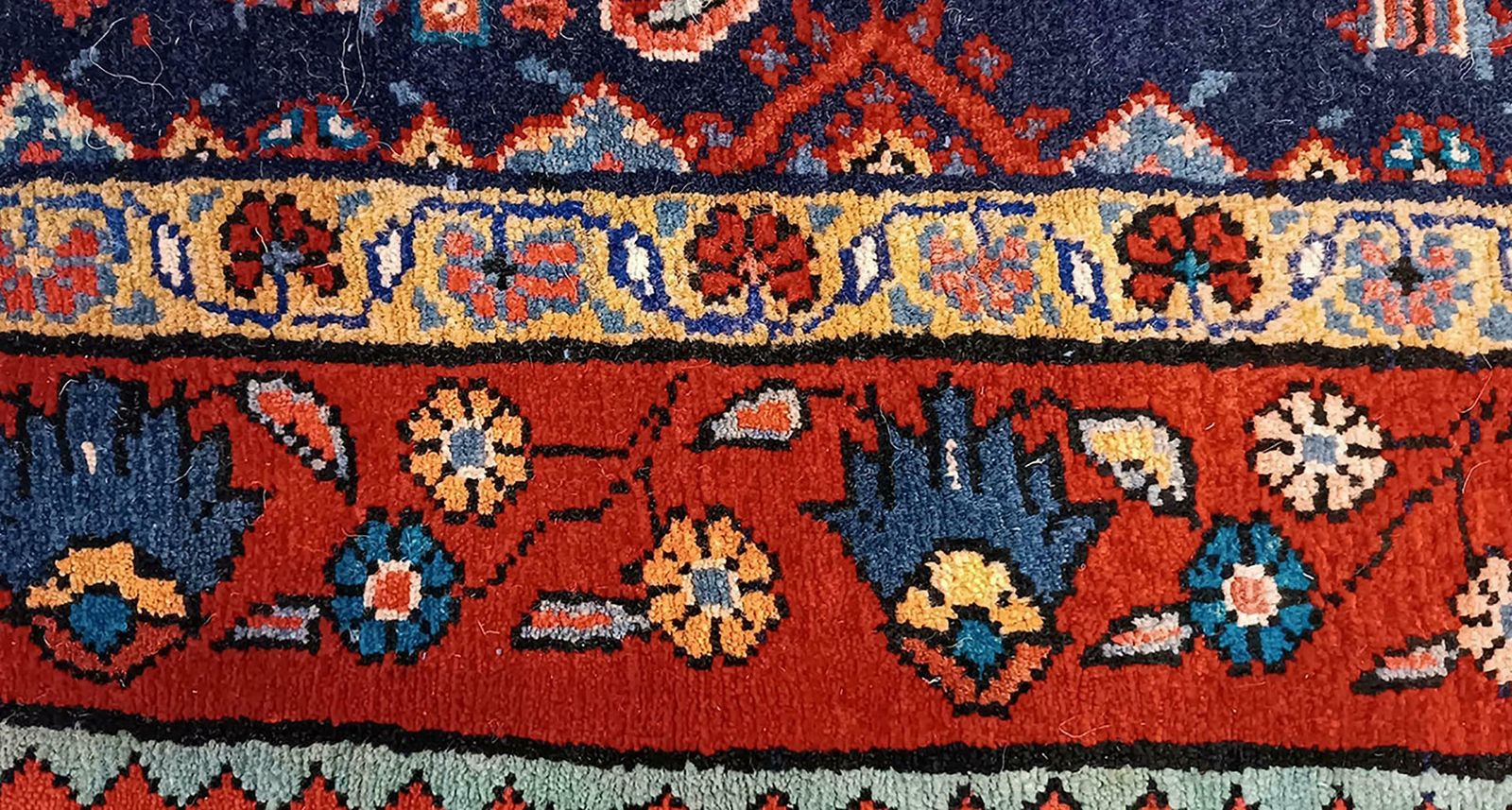 Handmade Rug Doormat Red Oriental Rug Half Circular Interior Carpet Mat Entrance photo for sale
