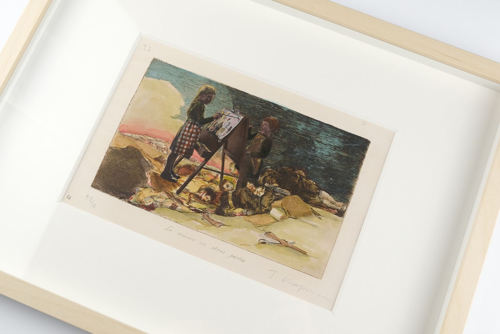 Jake Chapman Unique Hand Painted Signed & Numbered Limited Edition Print, 2022 photo furniture