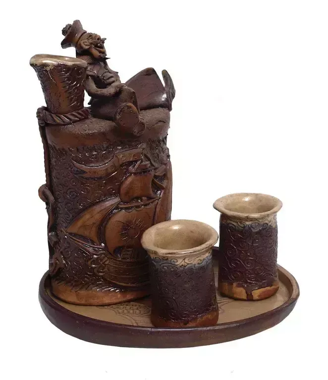 Cet Of The Ceramic Decanter, 1970s photo vinterior
