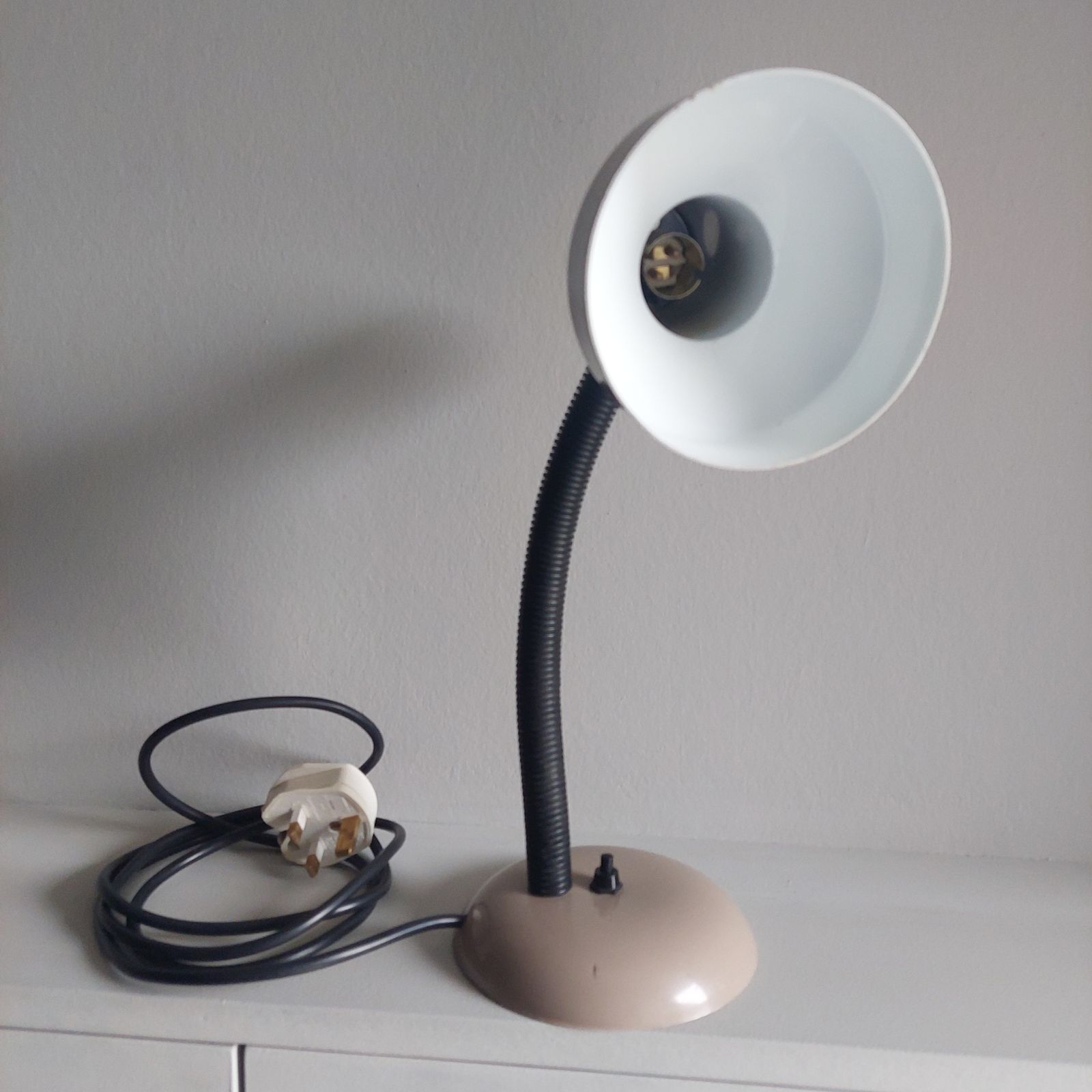 photo for sale Mid Century Mushroom Gooseneck Desk Lamp By Maclamp For Habitat – 1970s
