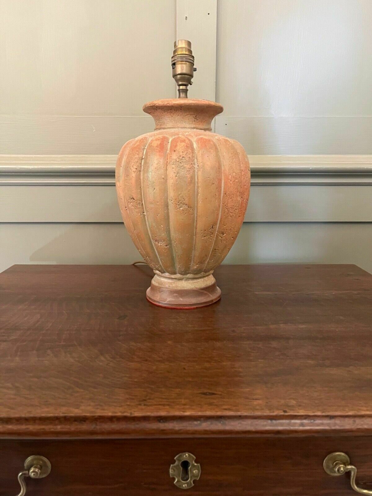 Table Lamp Vintage Art Studio Pottery Circa 1960’s Unique Piece Re Wired photo Lighting