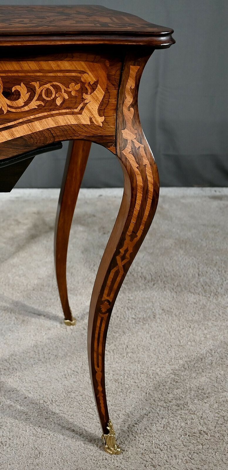 photo vinterior Rosewood And Palisander Workbench, Louis XV Style, Napoleon III Period – Mid 19th Century
