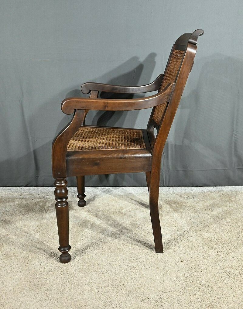 Solid Beech Barber Chair, Louis Philippe Style – Early 20th Century photo vinterior