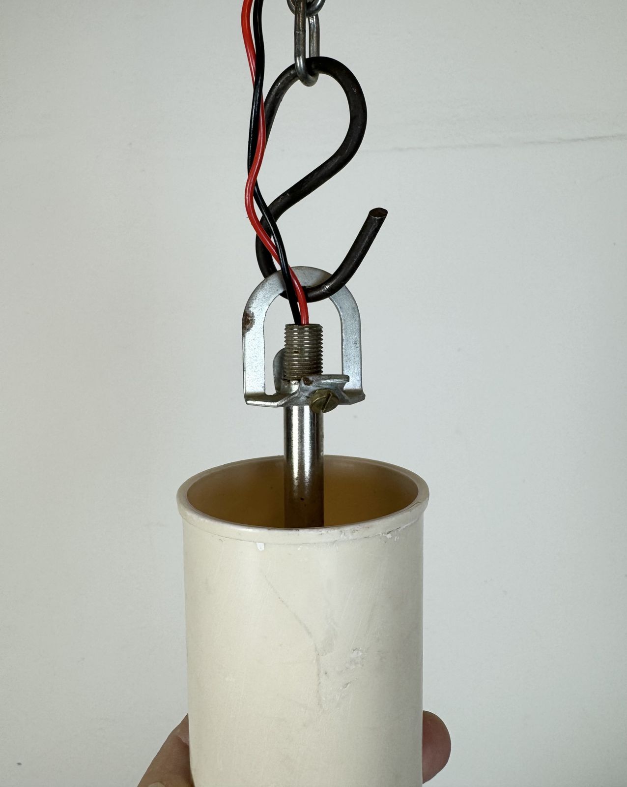 Vintage Chandelier With Milk Glass From Elektrosvit, 1960s, 2x photo buy
