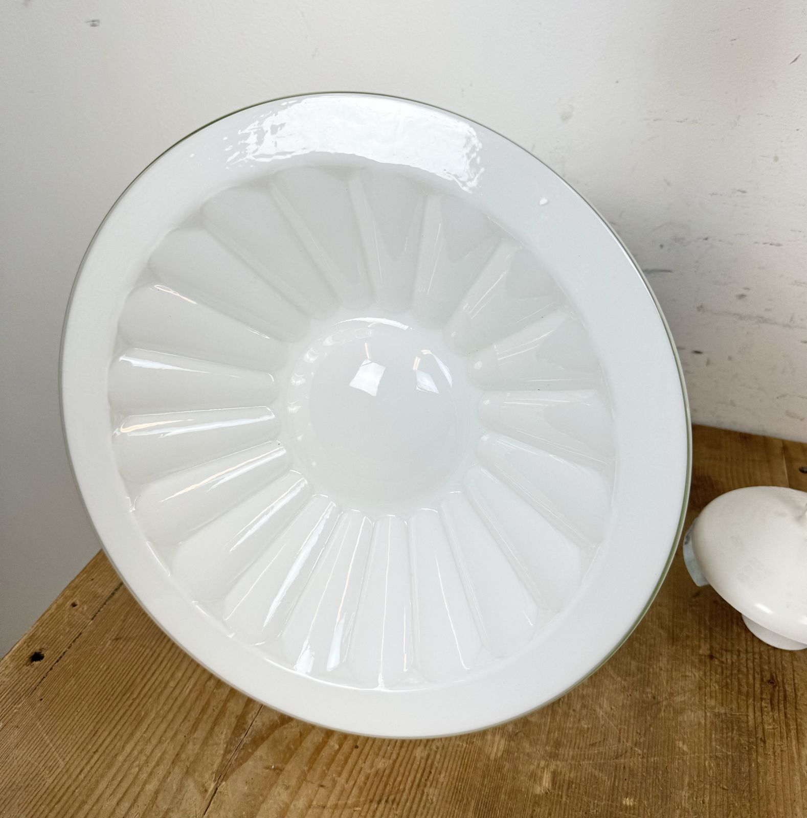 photo for sale Vintage Chandelier With Milk Glass From Elektrosvit, 1960s, 2x