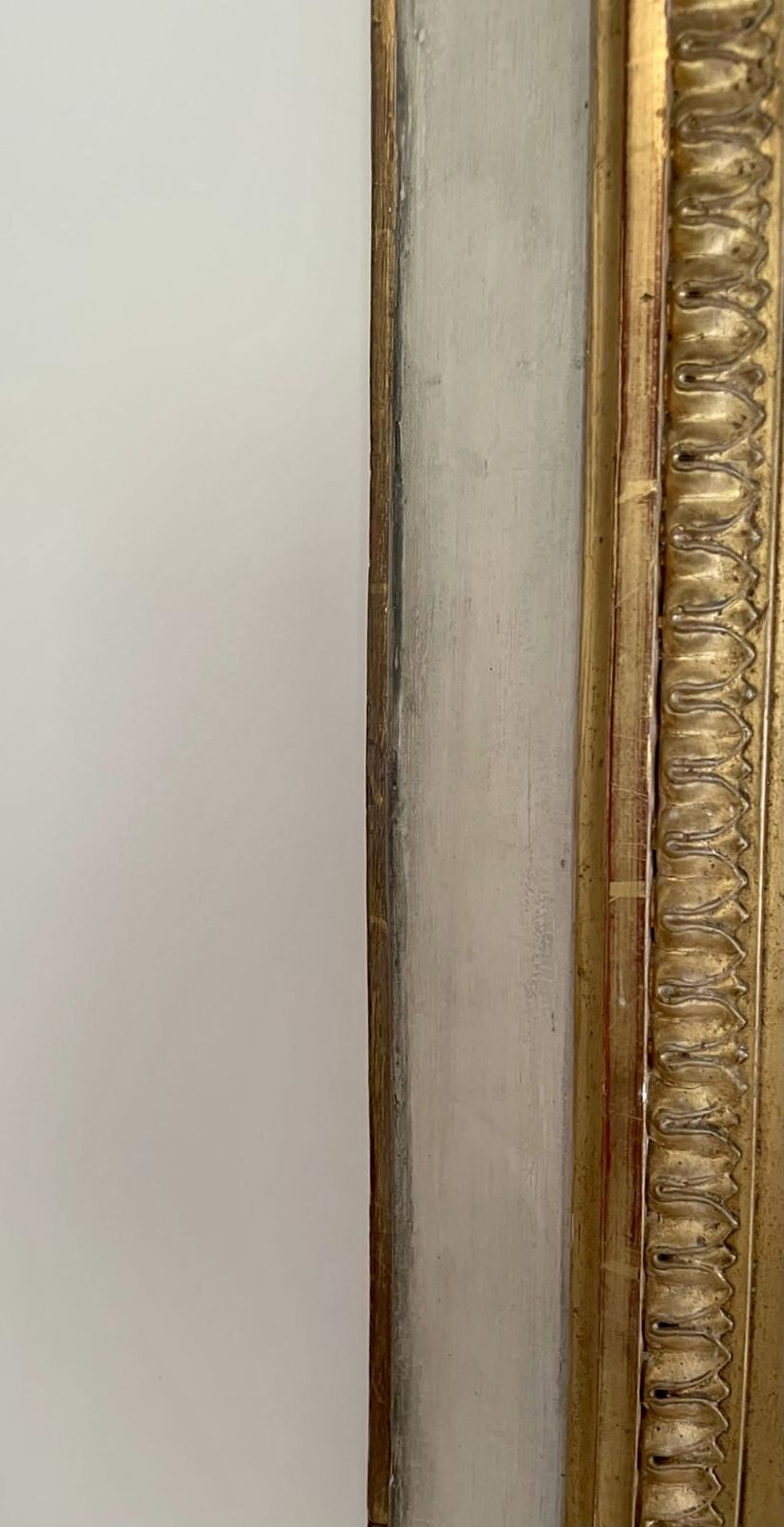 Large Antique 19th Century Quality Giltwood And White Painted Overmantle Mirror photo buy