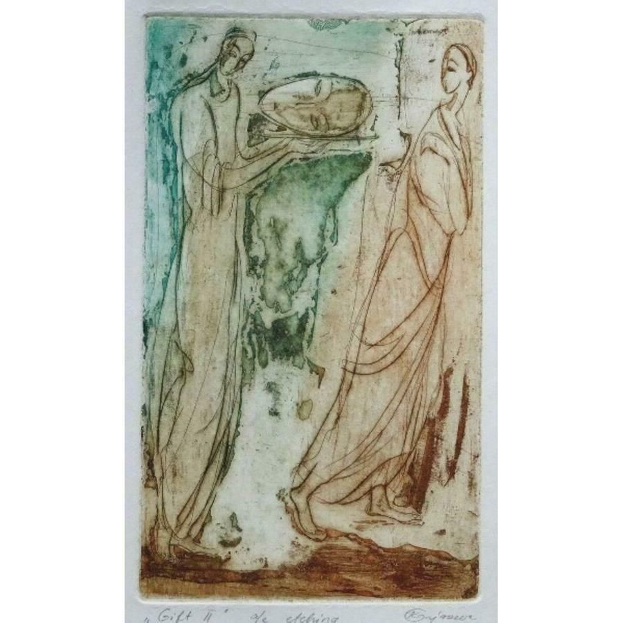 Jekaterina Gryazeva Gift II. 1992, A / E, Paper, Etching, 23x13 Cm 1992