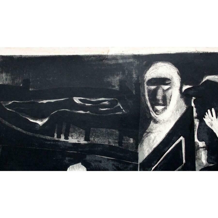 Simon Shegelman Behind The Door. 4/10., Paper, Lithography, 55x70 Cm photo for sale