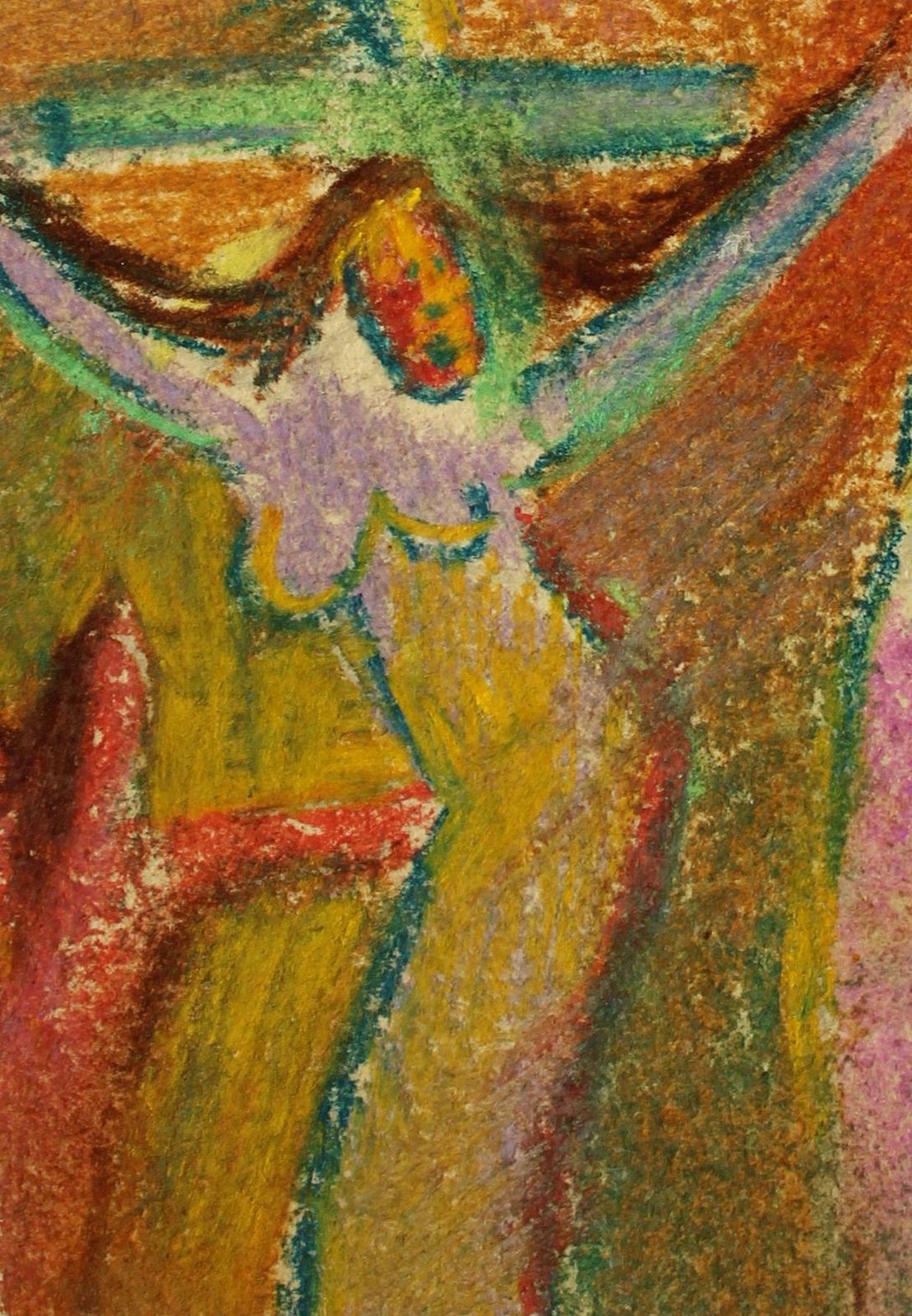 Atis Ievins Scream. 1971, Cardboard, Oil Crayons, 15.5x13 Cm 1971 photo furniture