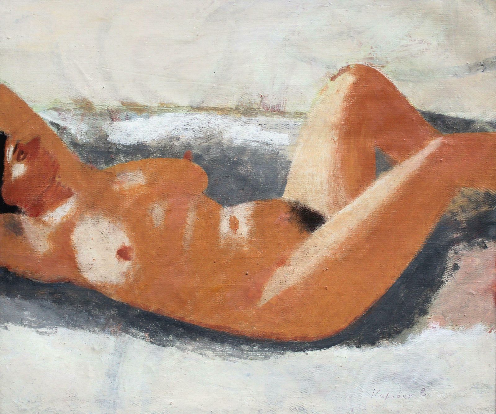 Victor Karnauh Act. Oil On Canvas, 58x69 Cm