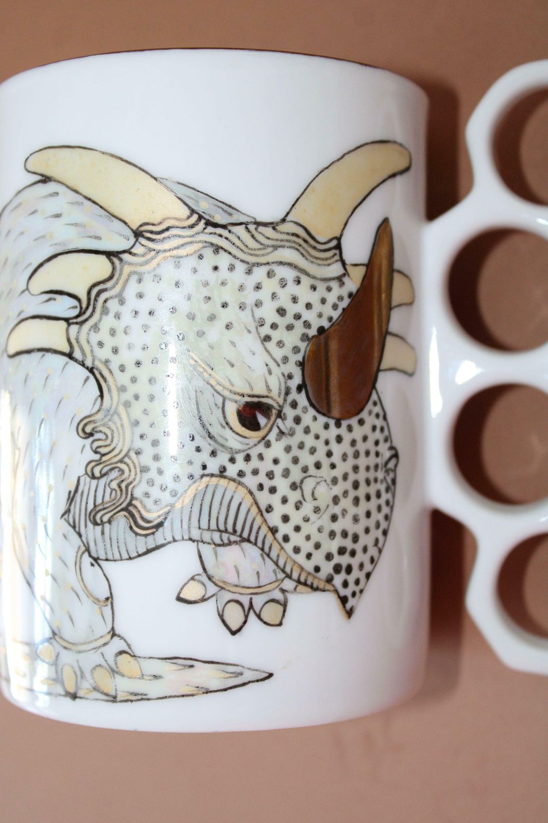 photo furniture Antonina Paskevica Mug With Dinosaurs. Porcelain H 11, 5 Cm; D 8, 5 Cm