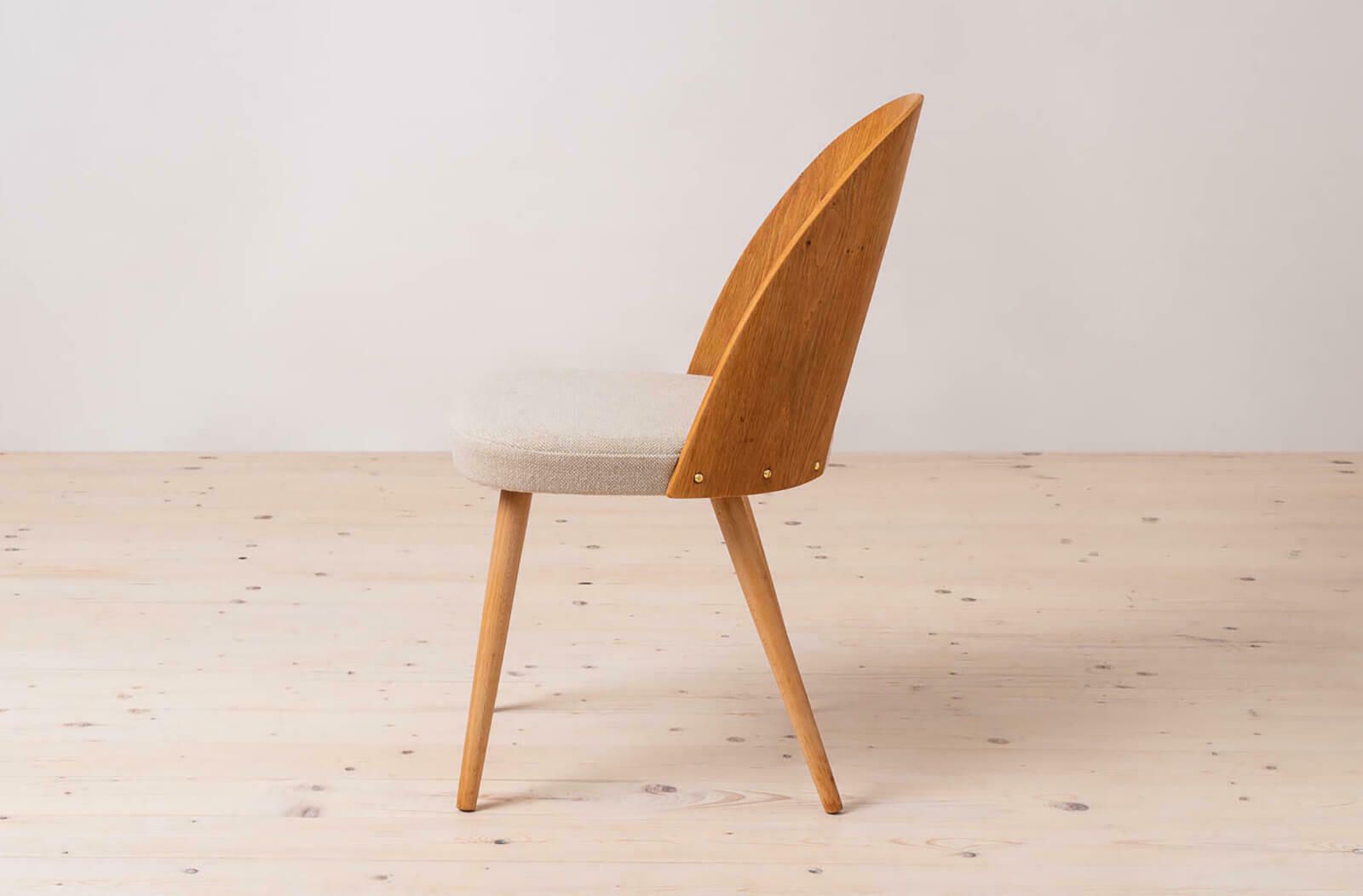 Furniture Set Of 16 Mid Century Dining Chairs By A.šuman, 1960s, Customizable Upholstery Available photo