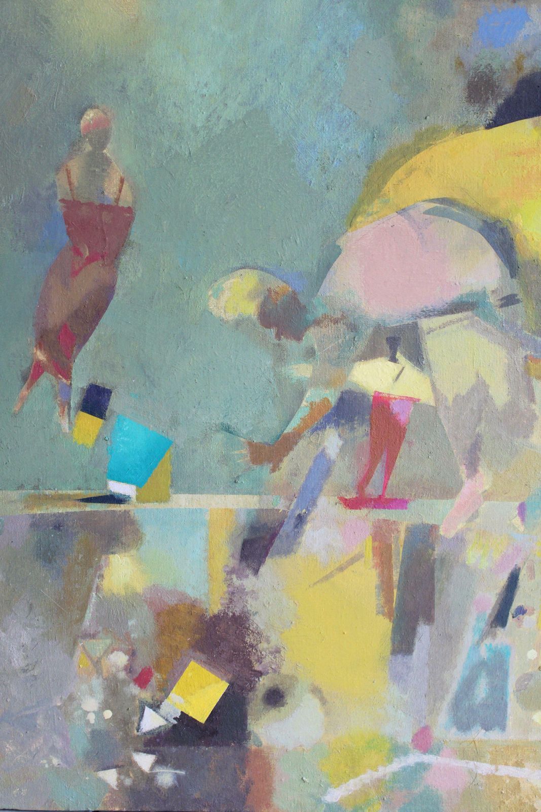 Victor Karnauh A Walk. Oil On Canvas, 80x81 Cm photo for sale