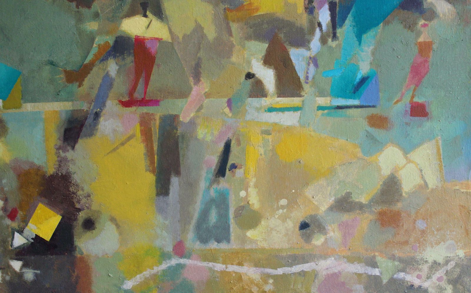 Victor Karnauh A Walk. Oil On Canvas, 80x81 Cm photo Art